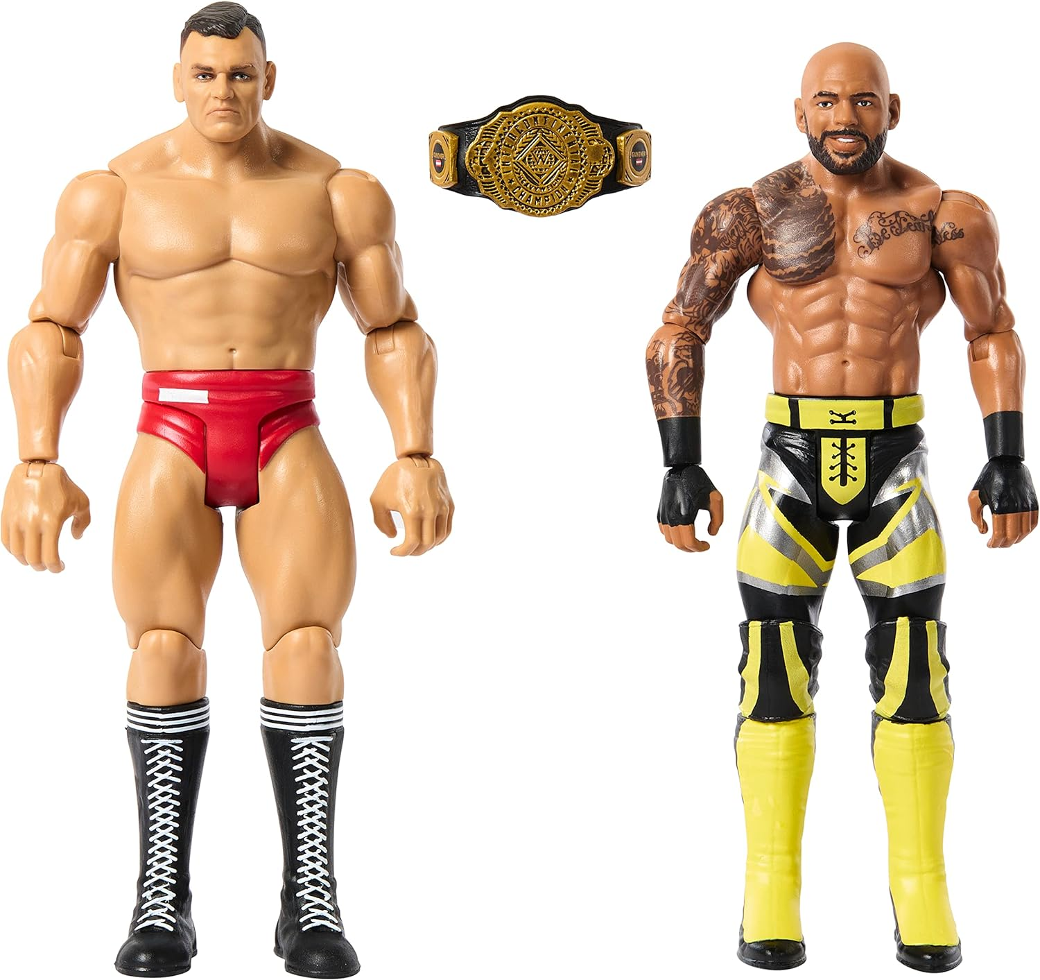 WWE Ricochet Vs Gunther Championship Showdown Action Figure 2-Pack with Intercontinental Championship, 6-Inch image number 5