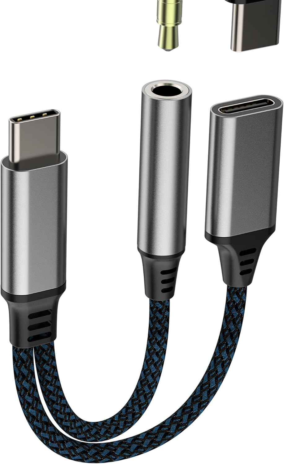 USB C to 3.5Mm Audio Charging Port Adapter(2In1)For Iphone 16 15 Headphone Jack Splitter for Ipad DAC AUX Stereo Earphone Cable for Apple Type C Charger Compatible with Samsung S24 S23 Car Accessories image number 2