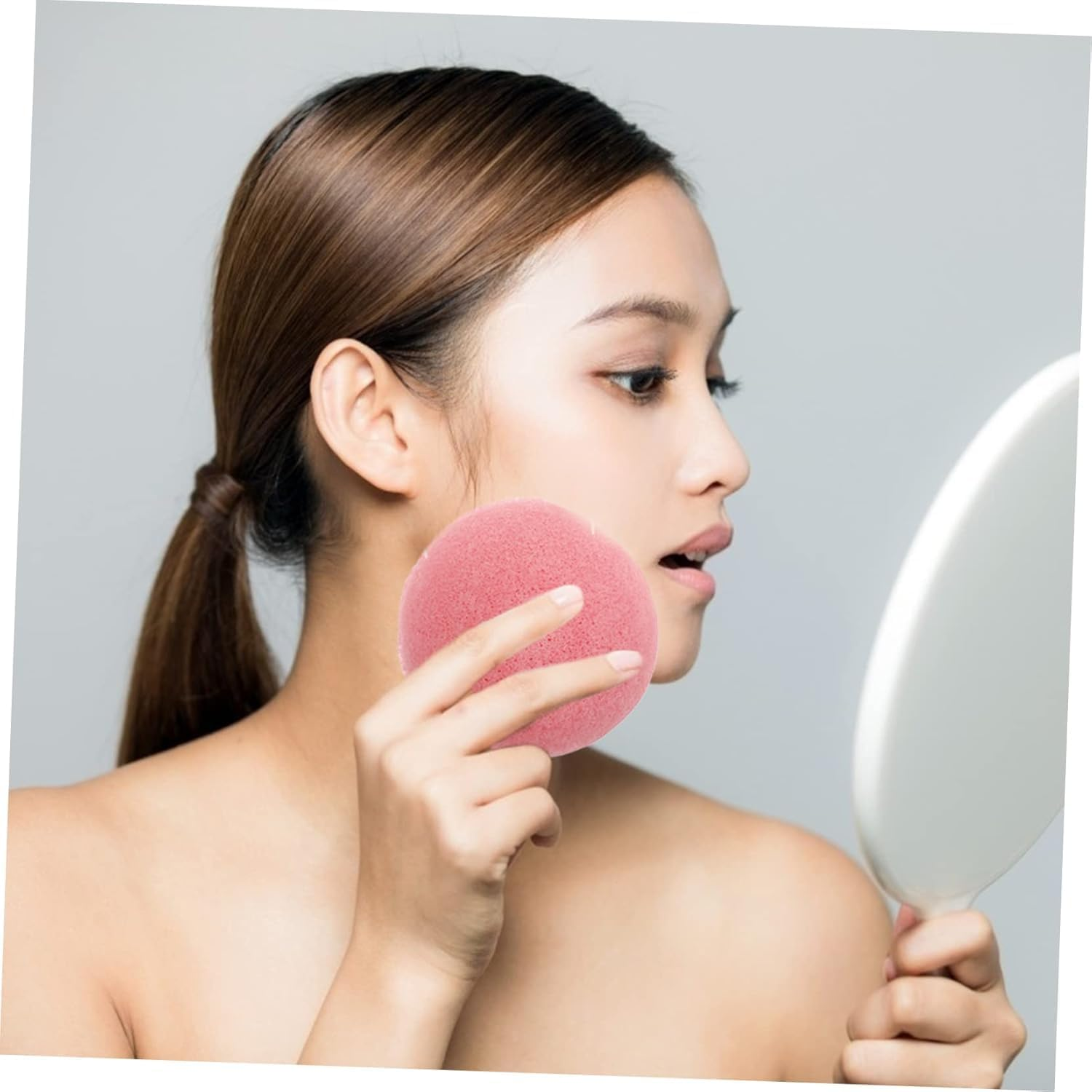 6Pcs Natural Konjac Facial Sponges for Sensitive Skin Exfoliating Deep Cleansing Makeup Removal Gentle Sponge Puff for Rosacea Dry Flakes Blackhead and Oil Control