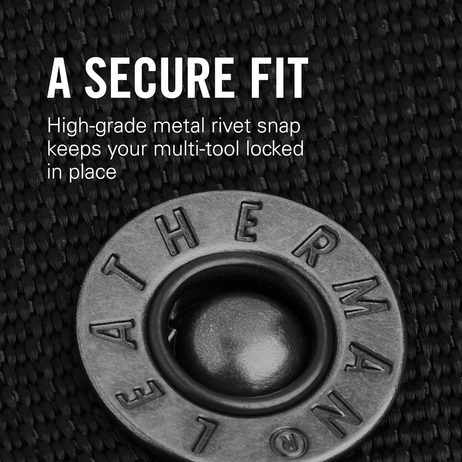 Leatherman Nylon Button Sheath - Durable Black Multitool Sheath with Secure Snap Closure - Black - Ideal for Protecting & Carrying Leatherman Multitools image number 6