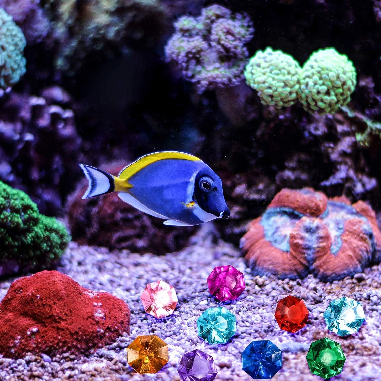 Kangruizhe 100 PCS Acrylic Crystal 20Mm round Diamond Crystals Treasure, Chest Hunt Party,Vase Fillers, Event, Wedding, Birthday Decoration Favor. (100Pcs) image number 4