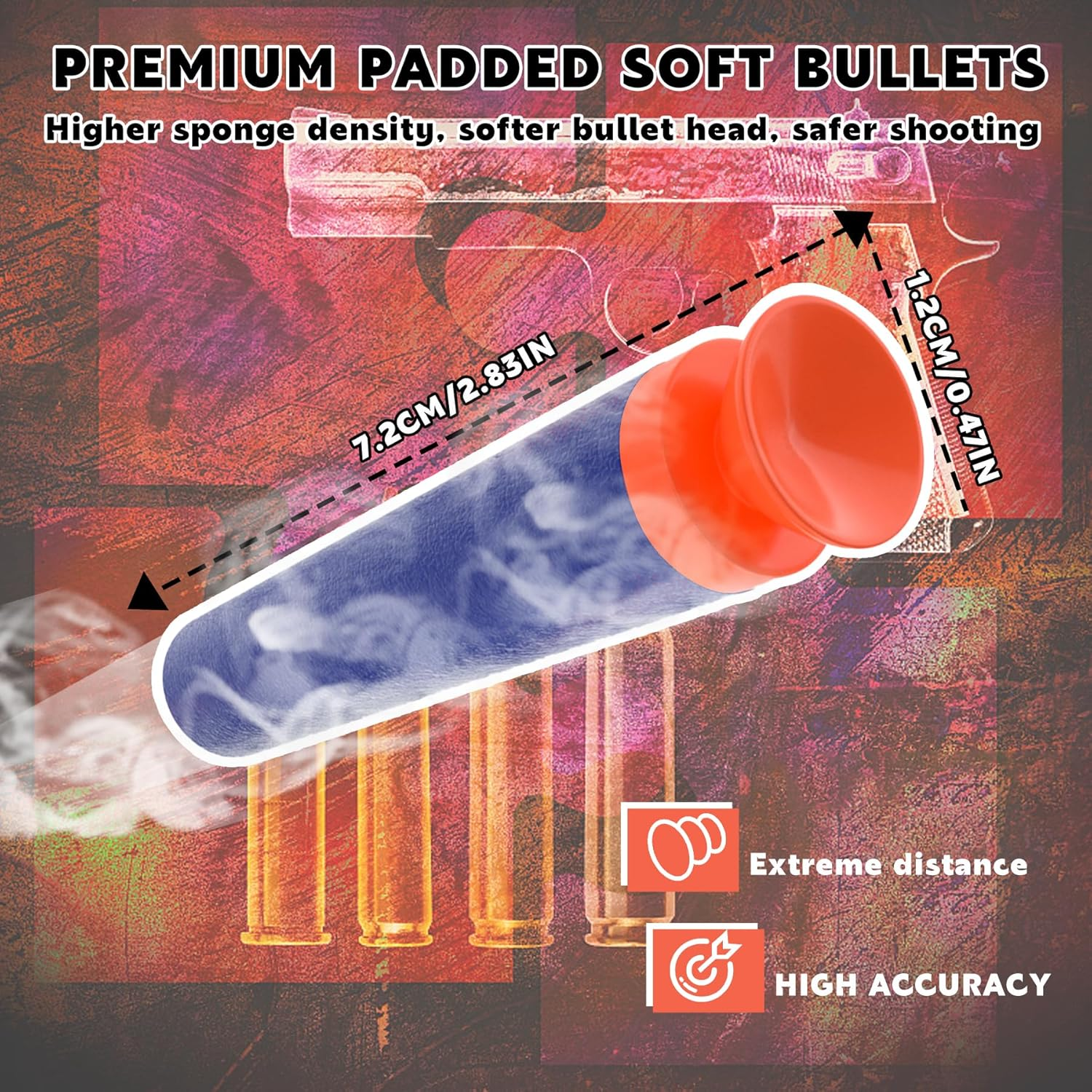 BOROLA Refill Bullet Darts Compatible for Nerf Elite Series Blasters Kid Toy Gun image number 2