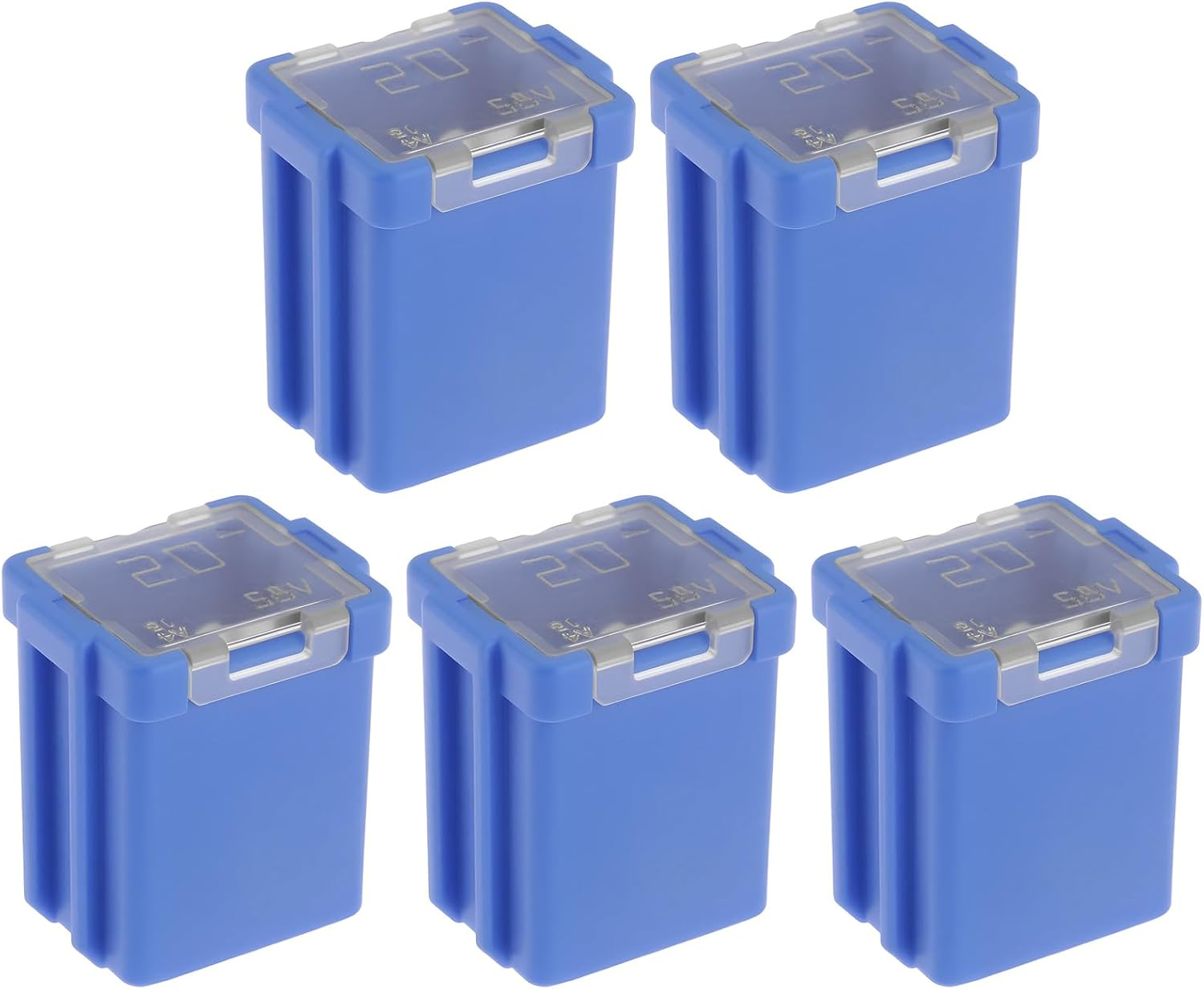 YINETTECH 5Pcs 20A 58V Square Female Fuse Compatible with Ford OE 4655702 Electrical Replacement image number 2