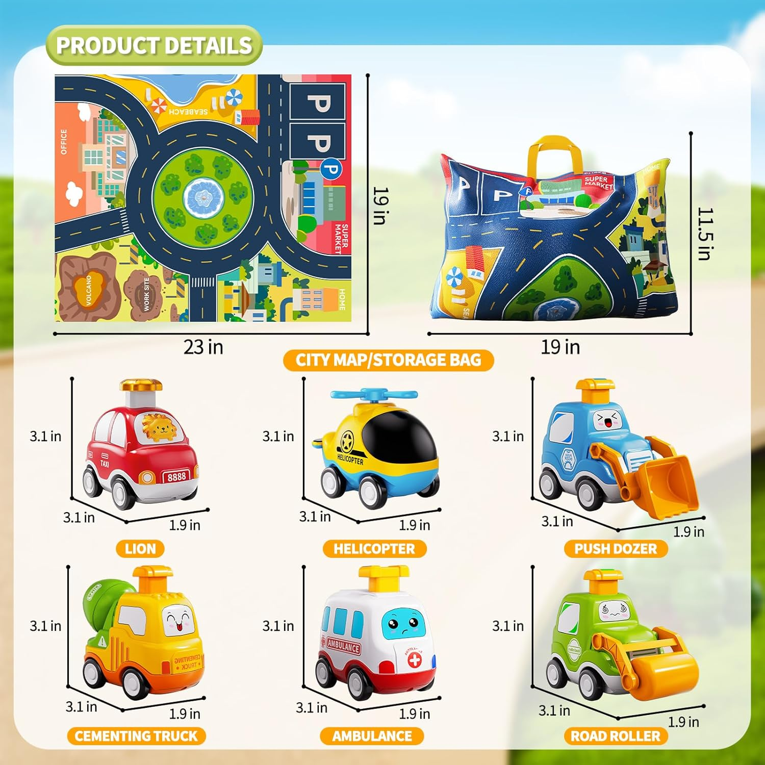 Press and Go Car Toys for Toddlers 1-3, 6 Pack Animal Baby Car Toys for Infants 6-9-12-18 Months Babies, Push Go Friction Vehicle Toys for 1 2 Year Old, First Birthday Gifts for Boys Girls image number 5