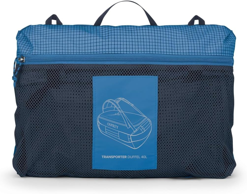 Osprey Transporter Travel Duffel Bag, Blue Flame/Nocturnal Blue, 40L image number 2
