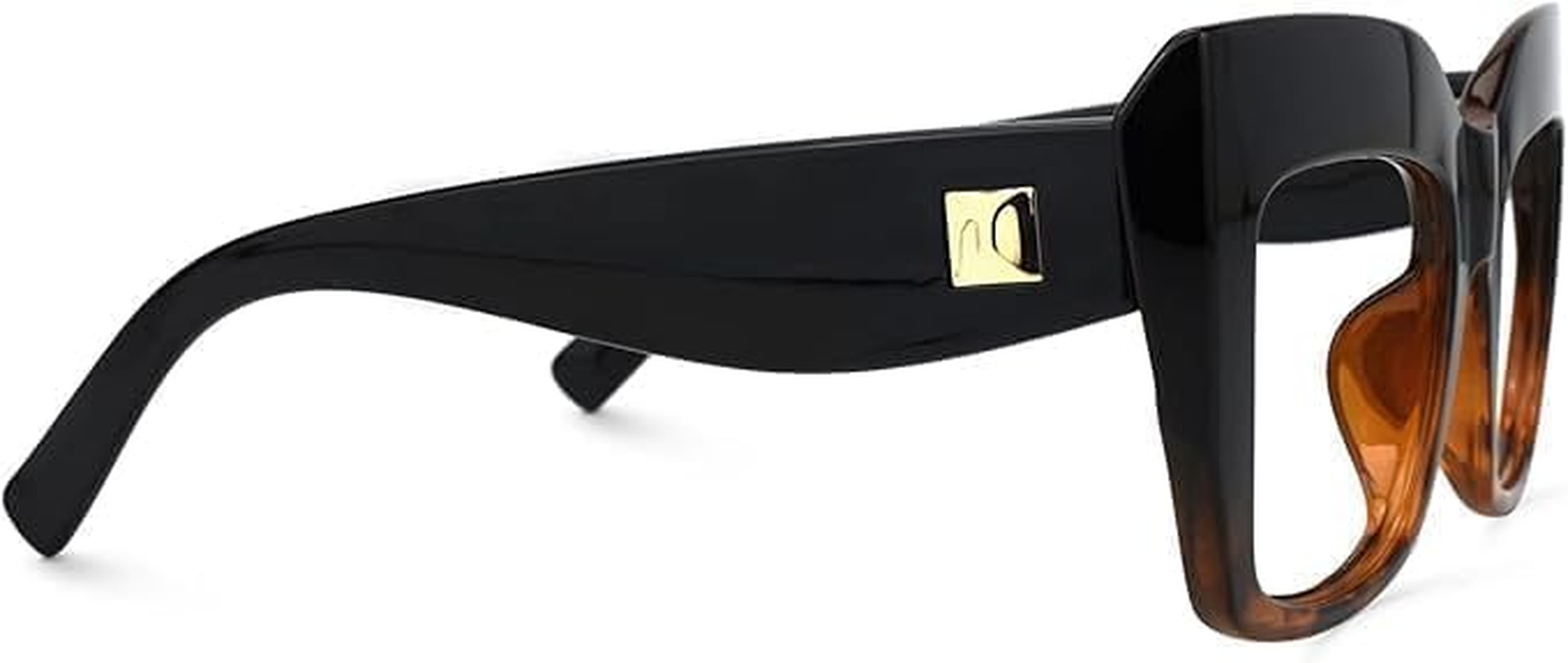 Vintage Oversized Thick Cat Eye Glasses for Women with Non- Clear Lens image number 1