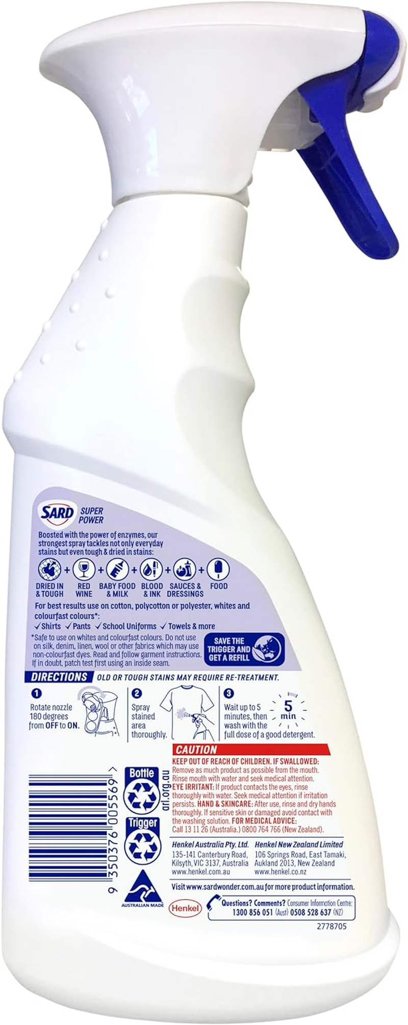 Sard Super Power Stain Remover Trigger 420Ml image number 1