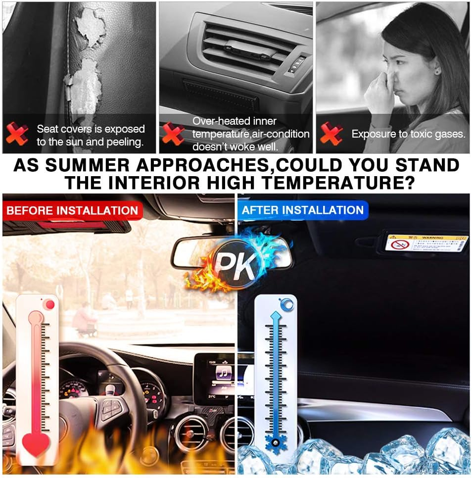 KUST Windshield Sun Shade for 2013-2018 Volkswagen VW Golf MK7 Window Sunshade Sun Visor Protector Foldable Blocks UV Rays Keep Your Car Cooler