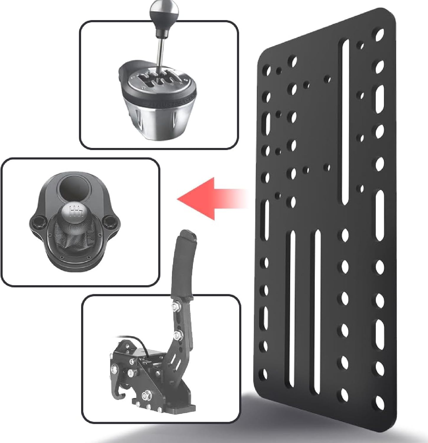 Universal Desk Mount for Sim Racing Shifter & Handbrake, Compatible with Driving Force Shifter, TH8A Shifter and USB Handbrake, Stainless Steel
