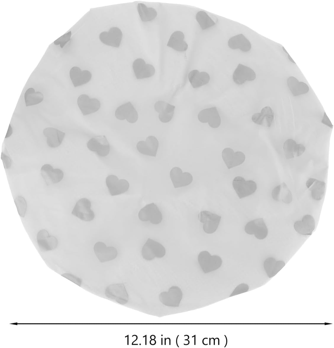 TEMPNAP 2Pcs Reusable Double Tin Foil Hair Cap for Deep Conditioning and Oil Treatment Anti-Static Shower Hat for Long Hair Elastic Stylish Design for Home and Salon Use Gray Heart image number 5