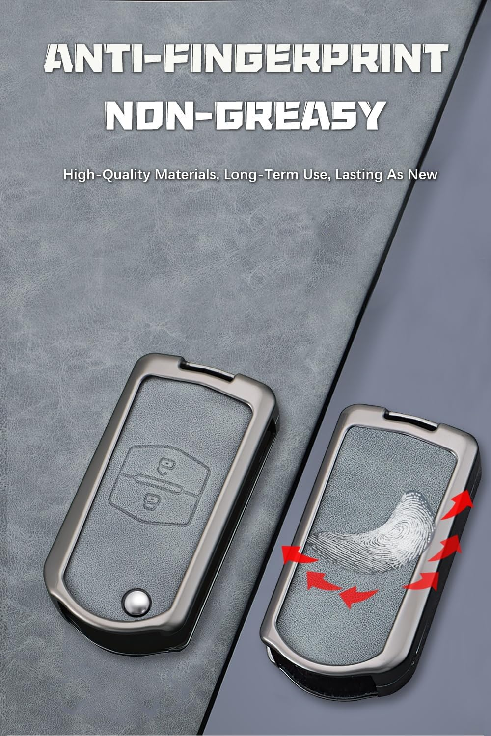 Ontto Zinc Alloy Car Key Case Cover Fit for Mazda Demio 2 3 5 6 2003-2013 M3 M5 M6 CX-5 CX7 CX9 RX8 MX5 MPV Smart Key Holder Flip Case Shell Keychain Keyring Accessories 2 Buttons C3 - A-(2 Buttons) L-Keychain image number 3