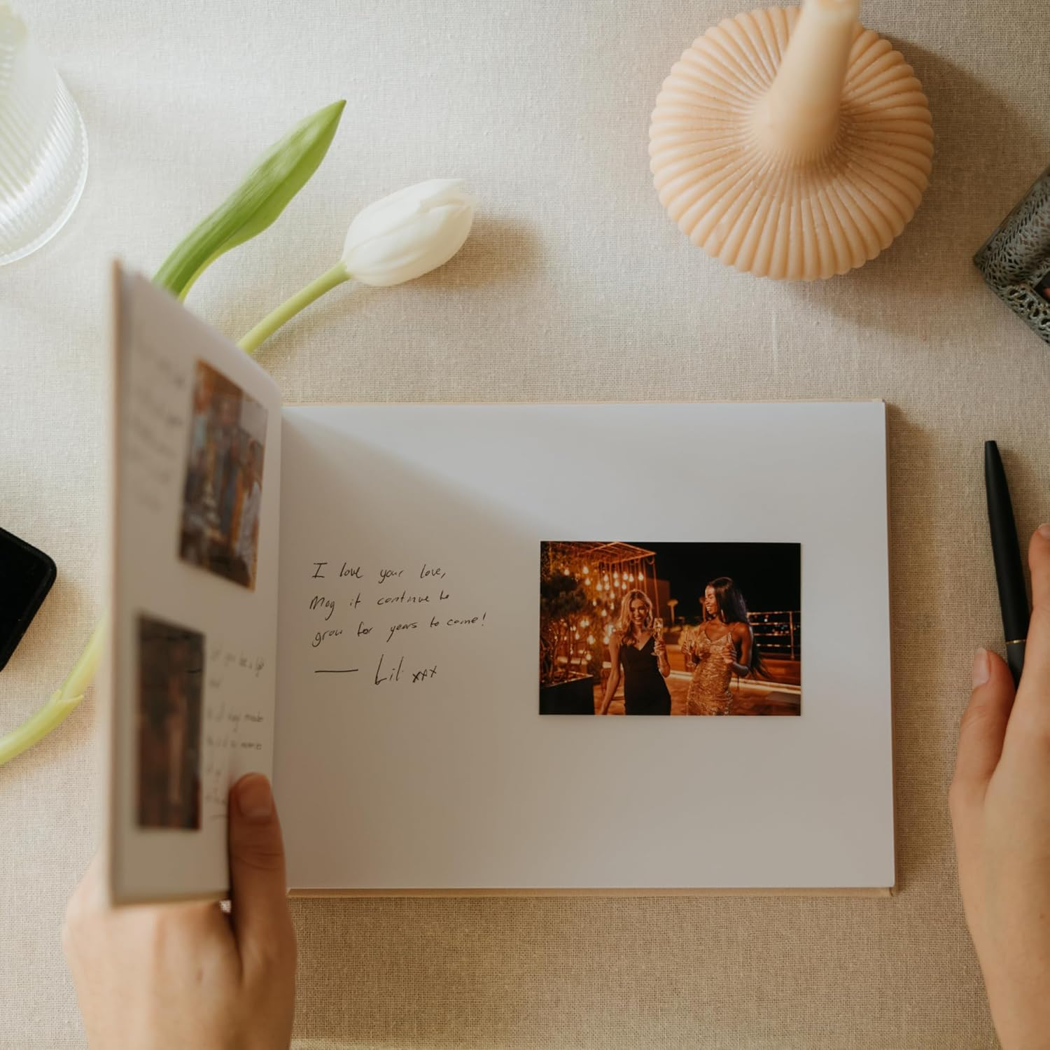 ZICOTO Beautiful Wedding Guest Book for Your Wedding Reception - Simply Elegant Guestbook to Sign in - the Perfect Wedding or Baby Shower Guest Book and Addition to Your Big Day image number 2