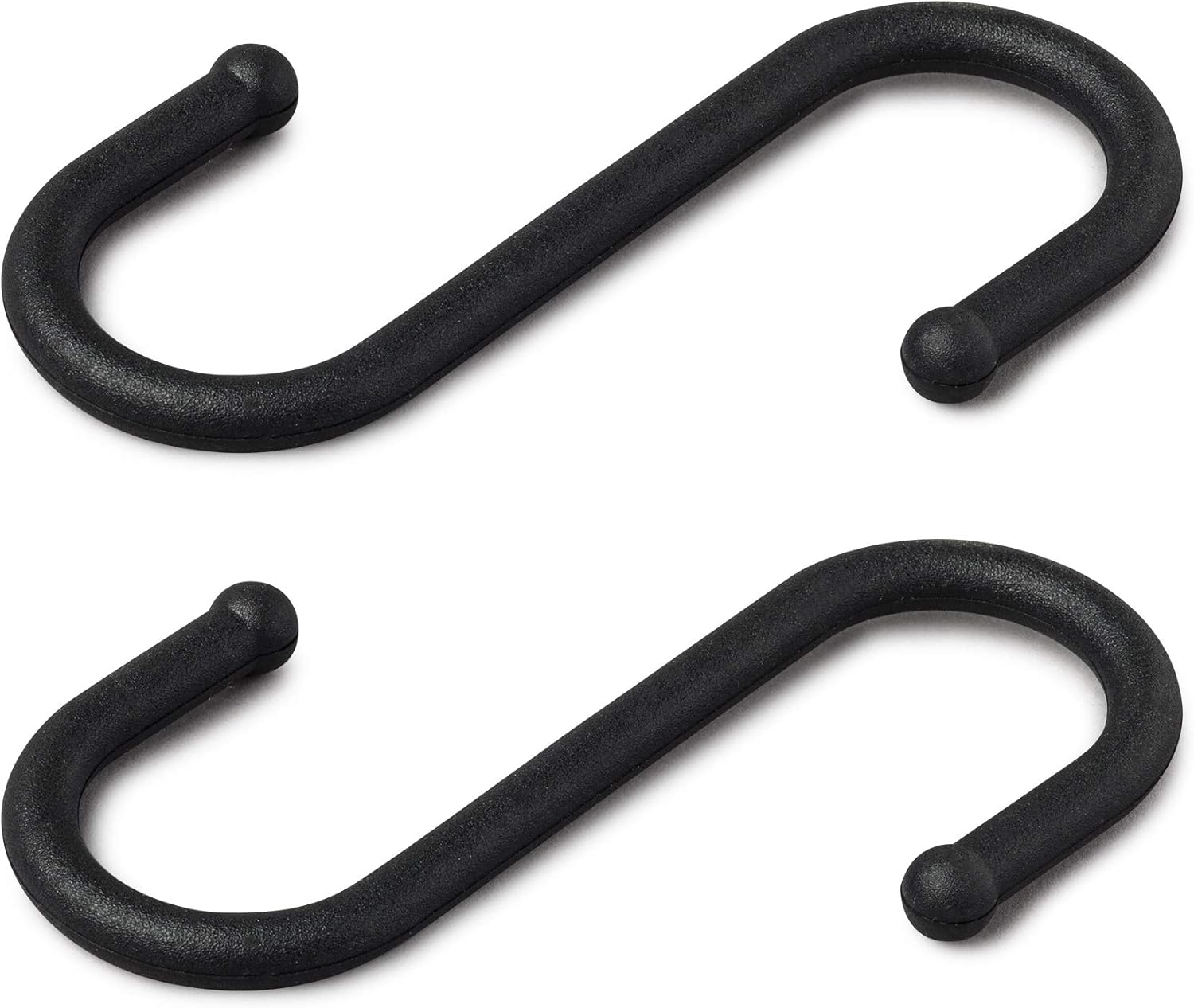 Zeal Silicone S Shape Hanging Hook, 12Cm Set of 2 Black, One Size, W239N
