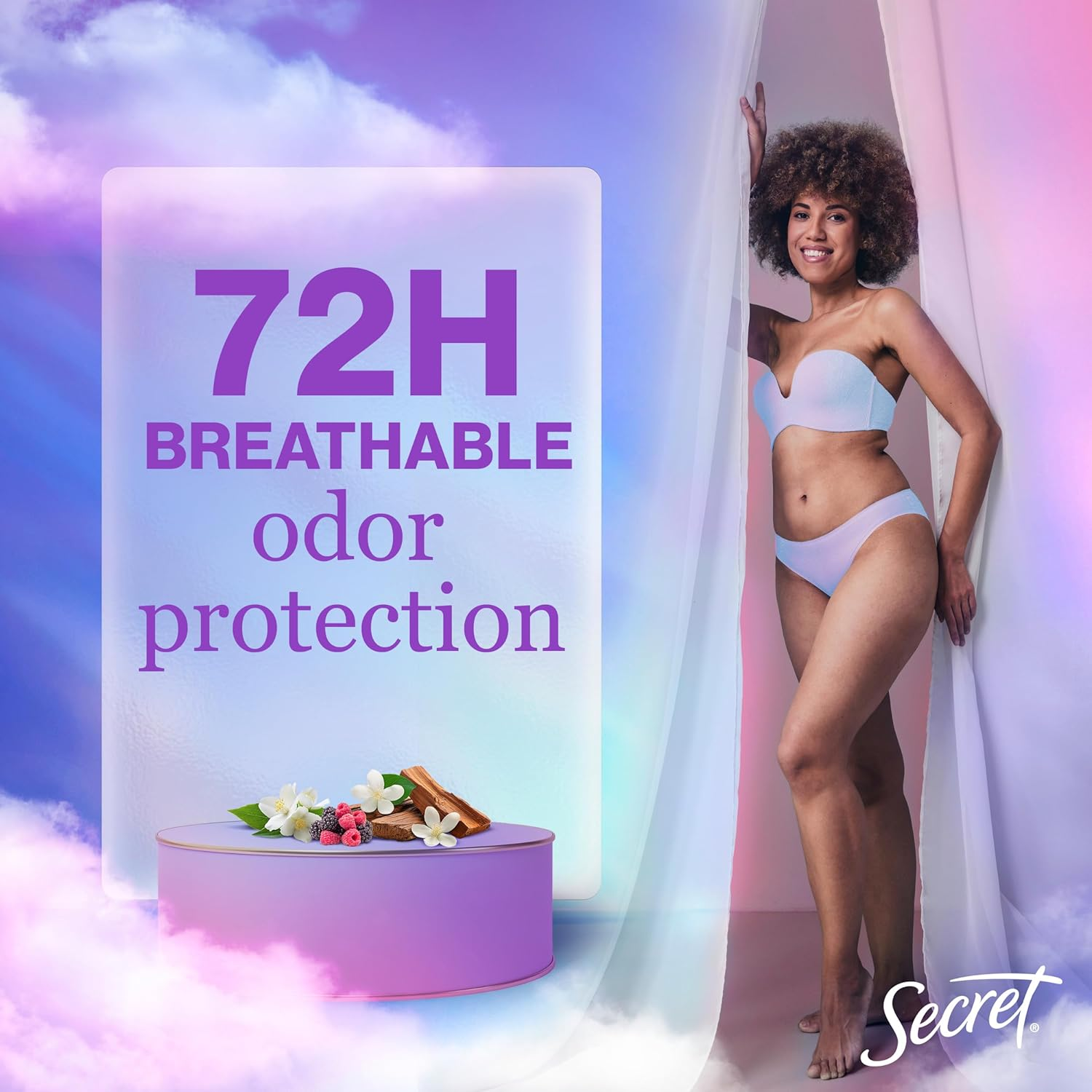 Secret Fresh Antiperspirant and Deodorant Clear Gel, Boho Berry, 2.6 Oz(Pack of 6). image number 4