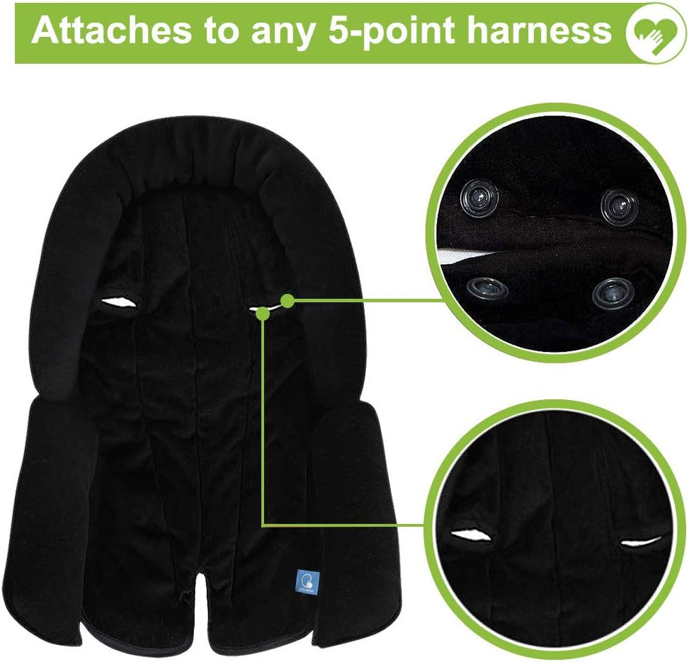 COOLBEBE Upgraded 3-In-1 Babybody Support for Newborn Infant Toddler - Extra Soft Car Seat Insert Cushion Pad, Perfect for Carseats, Strollers, Swings image number 5