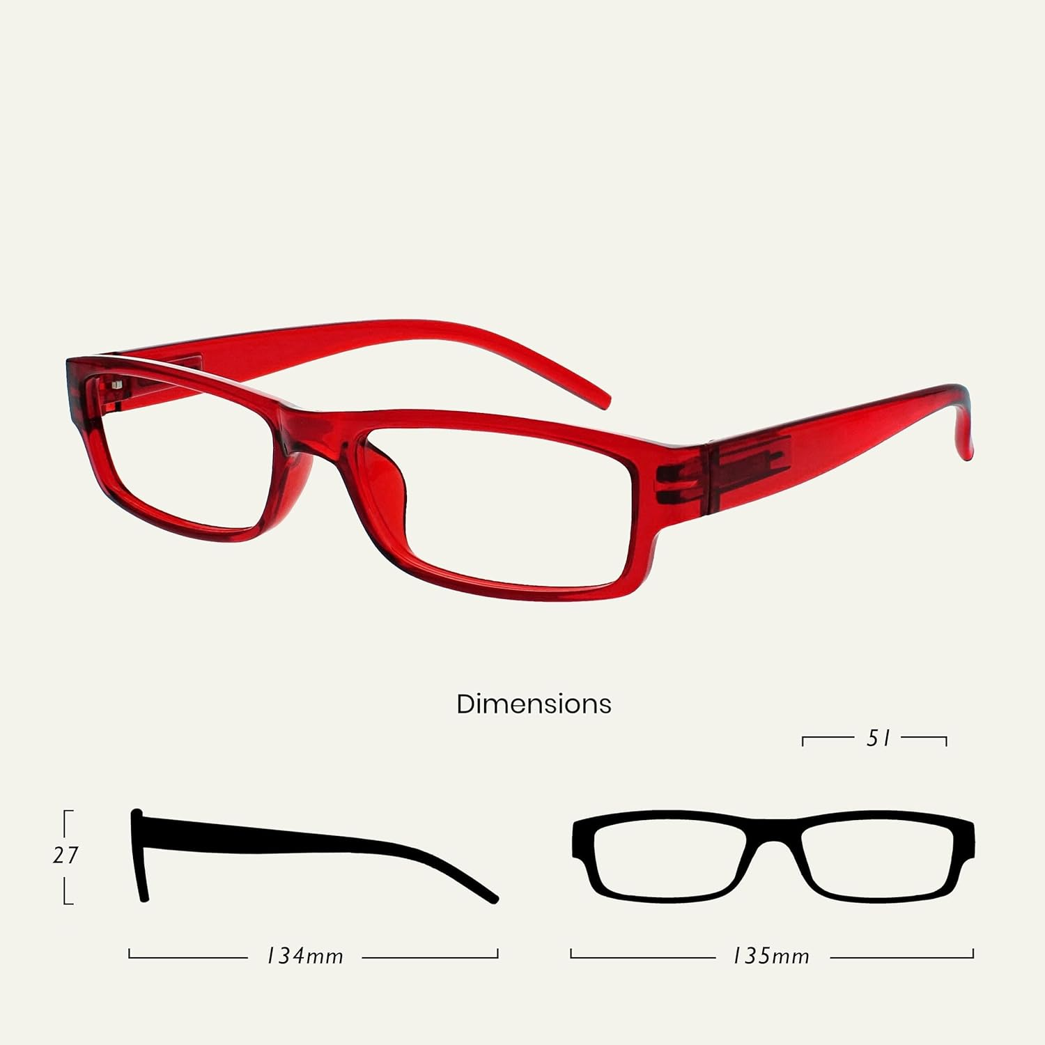 The Reading Glasses Company Red Lightweight Comfortable Readers Value 2 Pack Mens Womens RR32-Z +2.00 image number 4