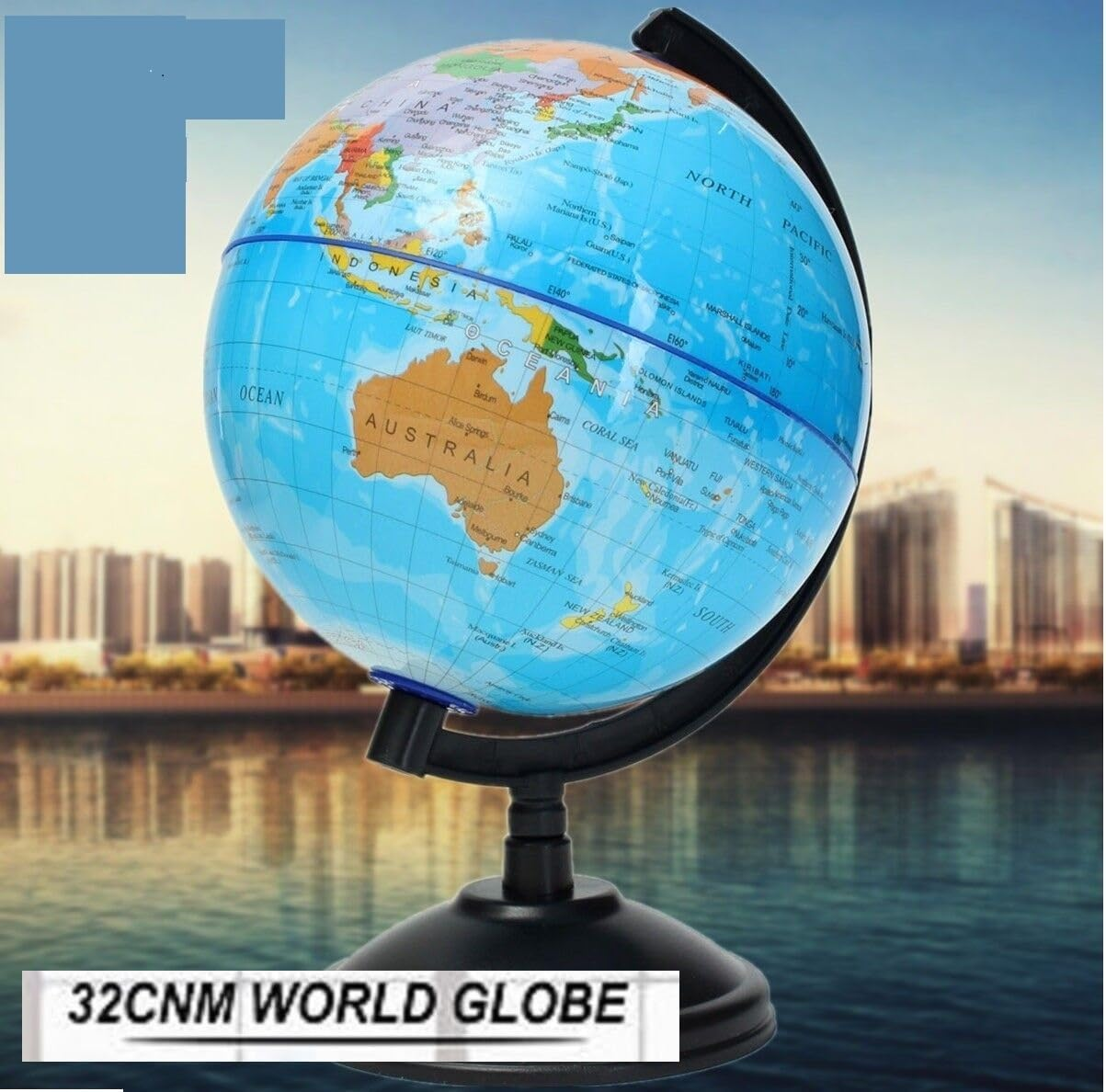 32Cm English Swivel Stand Rotating World Globe Geography Educational Student Kids Gift image number 2
