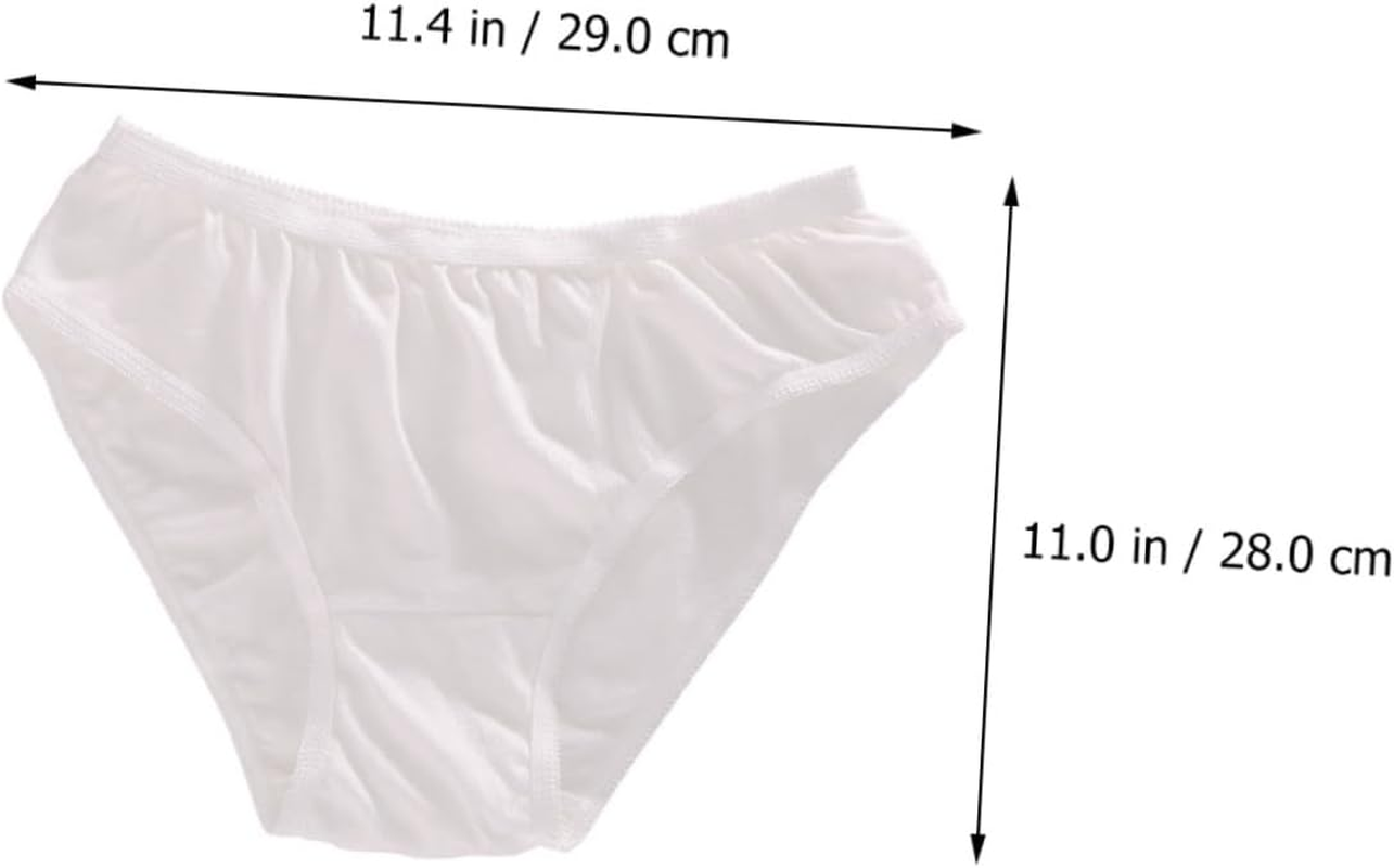 5Pcs Portable Travel Underwear of Women Cotton Underwear Disposable Underpants for Outdoor and Use Comfortable and Breathable Women White