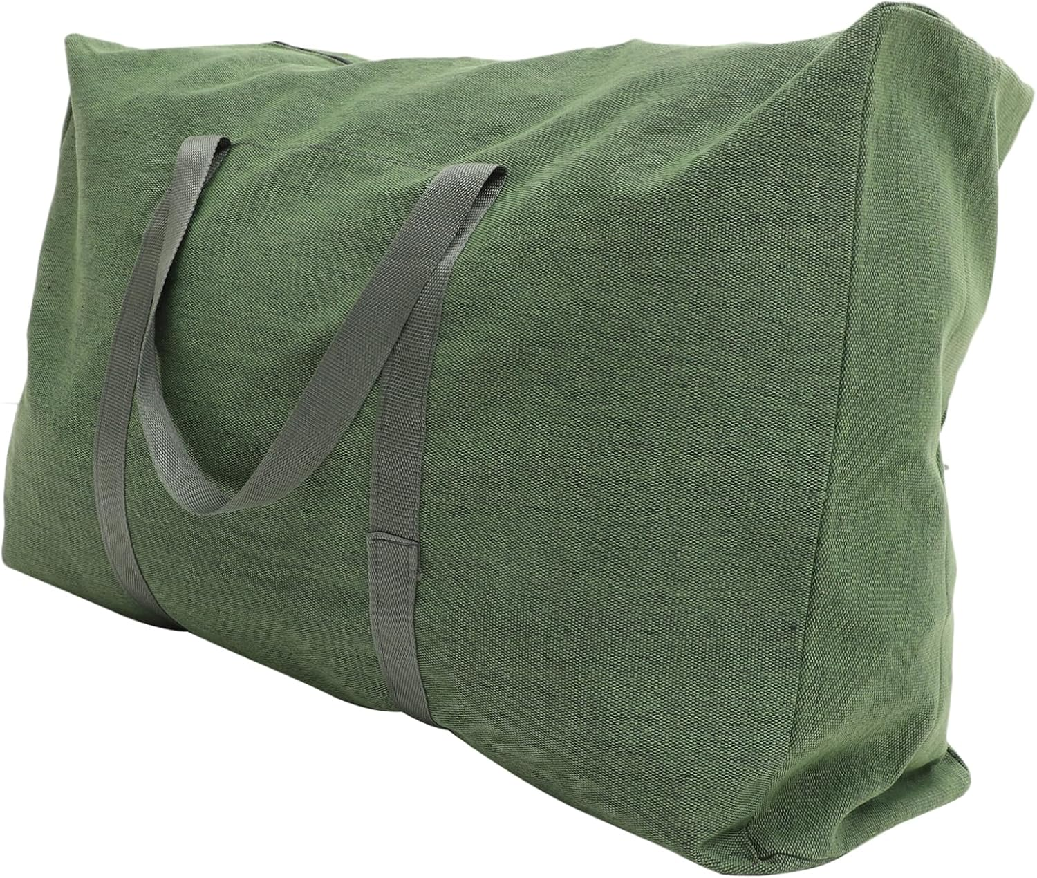 Ibasenice Large Canvas Travel Duffle Bag Thickened Olive Green Military Style Large Capacity Luggage Bag Household Quilt for Moving and Travel Random Color image number 2