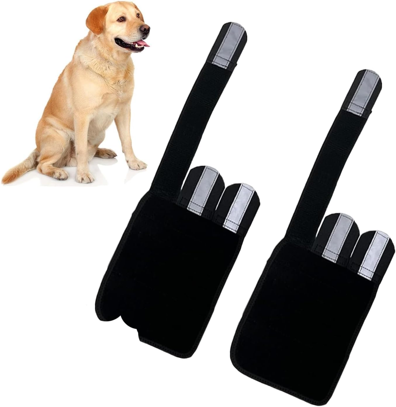 Crovakeu 2PCS Dog Wrist Brace Front Leg - Adjustable Compression Wrap for Injury Recovery & Sprains, 16X14X5 Inch Protective Foreleg Sleeve Support for Small to Medium Dogs image number 2