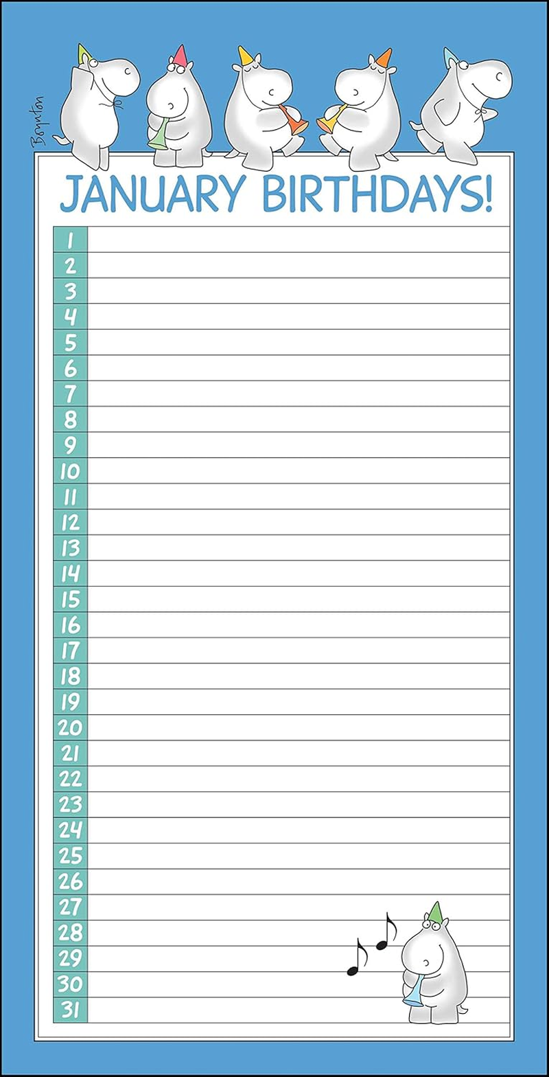 Sandra Boynton'S My Family & Friends Birthday Perpetual Calendar image number 1