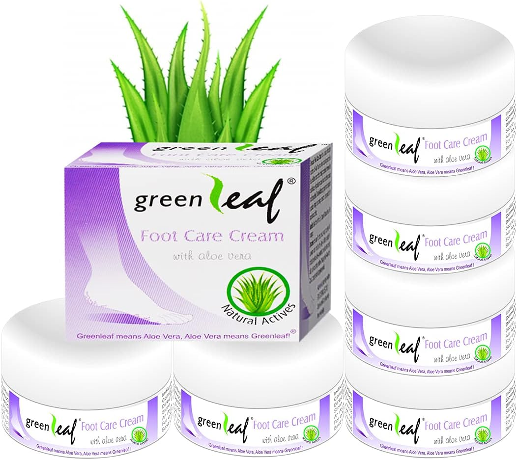 Green Leaf Foot Care Cream for Dry, Chapped & Cracked Skin, 25G, Pack of 6