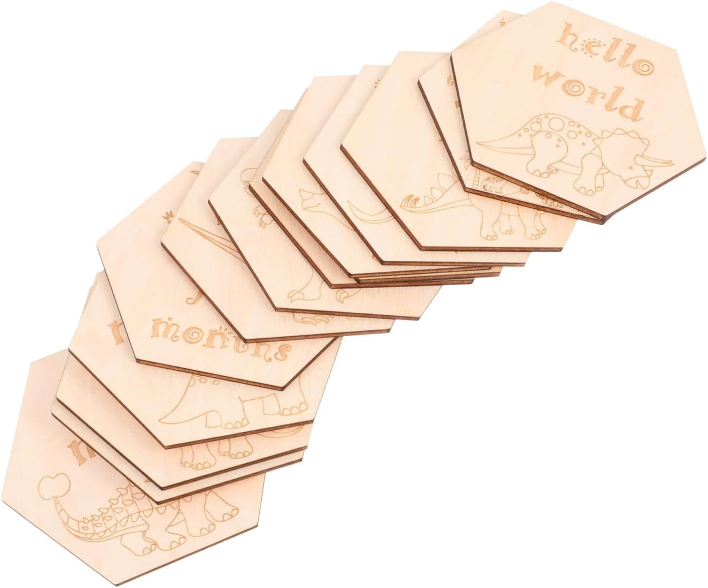 14Pcs Monthly Photoshoot Milestone Card Supplies Newborn Milestone Blocks image number 3