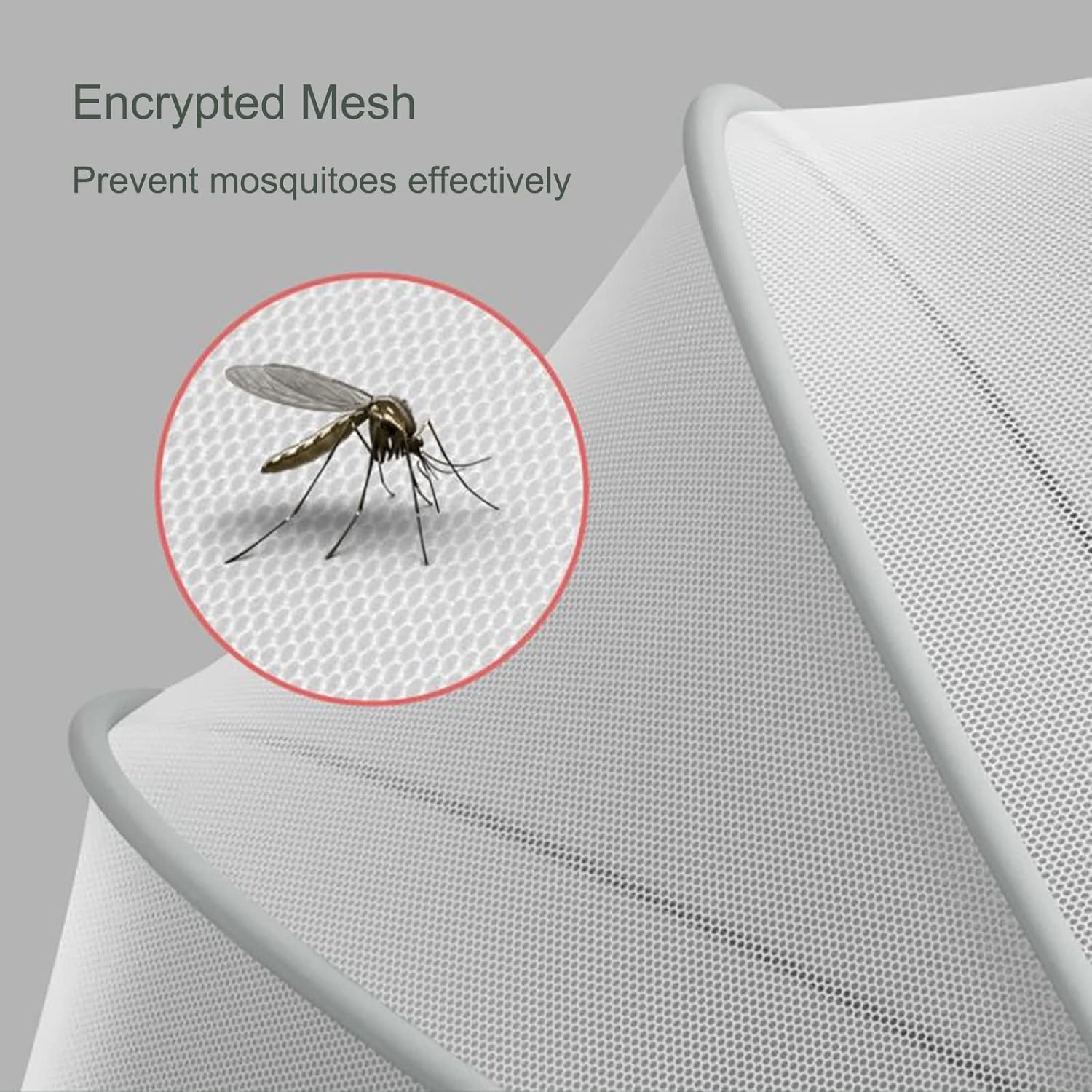 Baby Mosquito Net Bed Tent Kids Portable Folding Crib Cover Bassinet Mosquito Net Cover to Keep Cats Out, Breathable Foldable Cots Bottomless Crib Net Sun Shelter image number 4