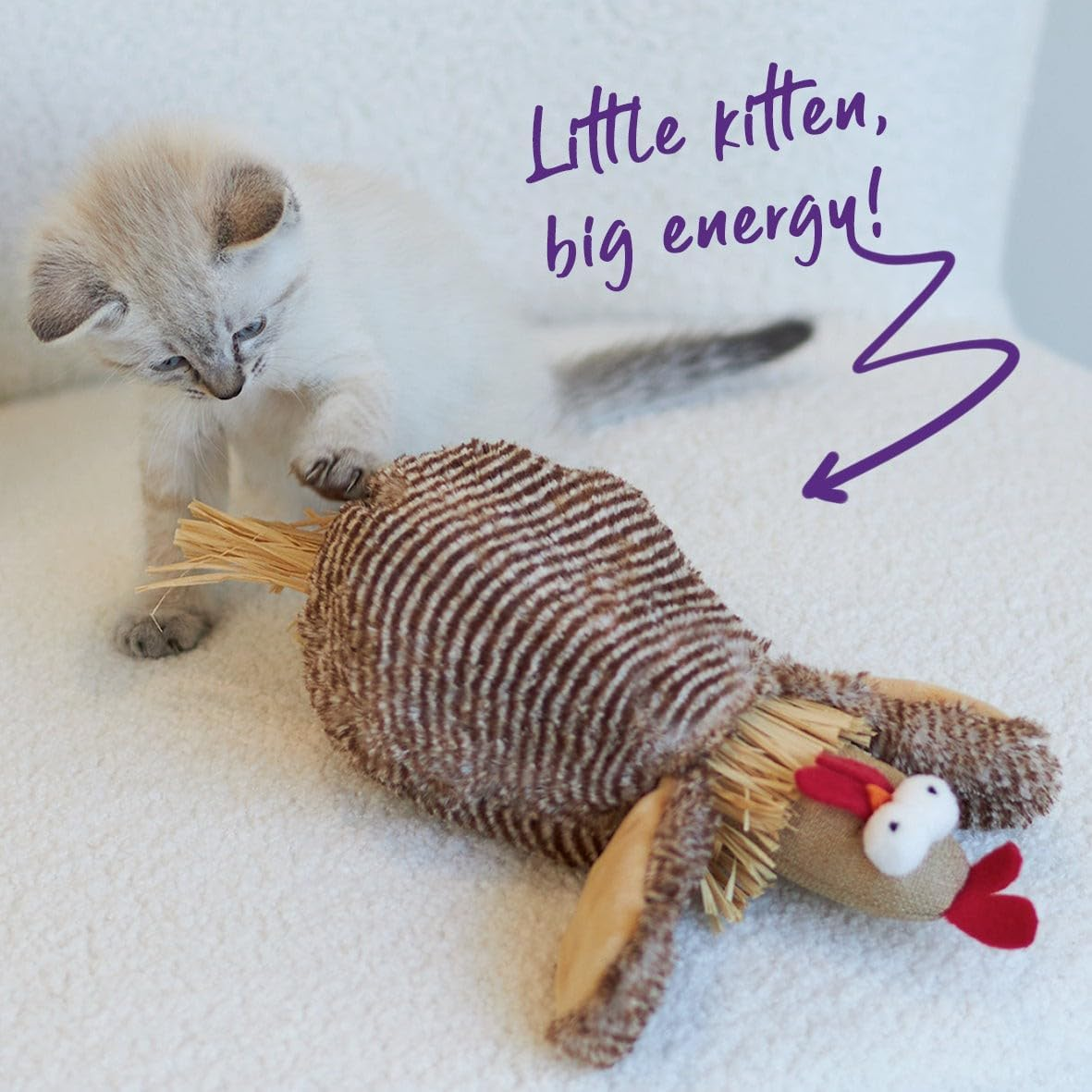 Kazoo Cheeky Chicken Cat Toy image number 1