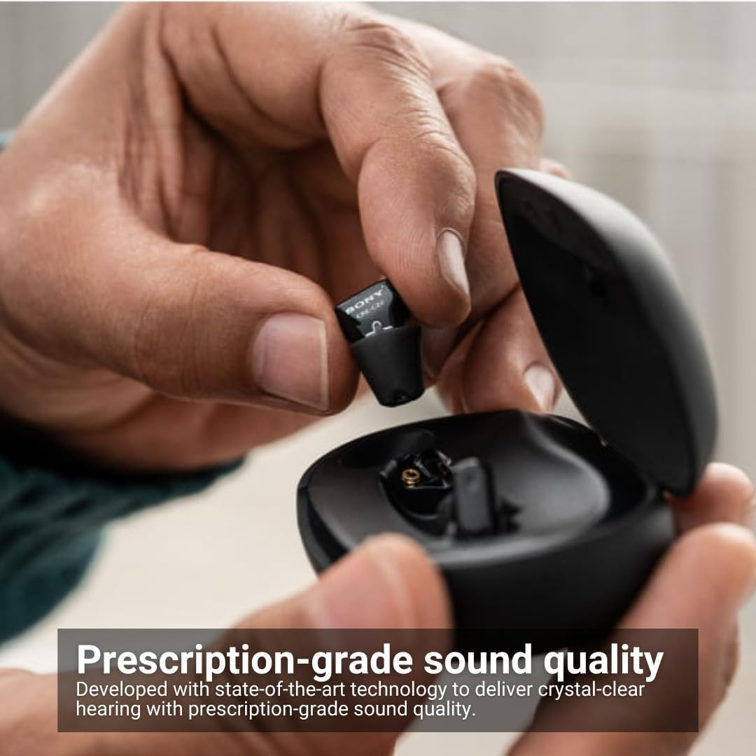 Sony CRE-C20 Self-Fitting OTC Hearing Aids Bundle with Sony CRES2VS Vented Sleeves (Small, 3-Pair) and Sony CRES2VX Vented Sleeves (Extra Small, 3-Pair) (3 Items) image number 6