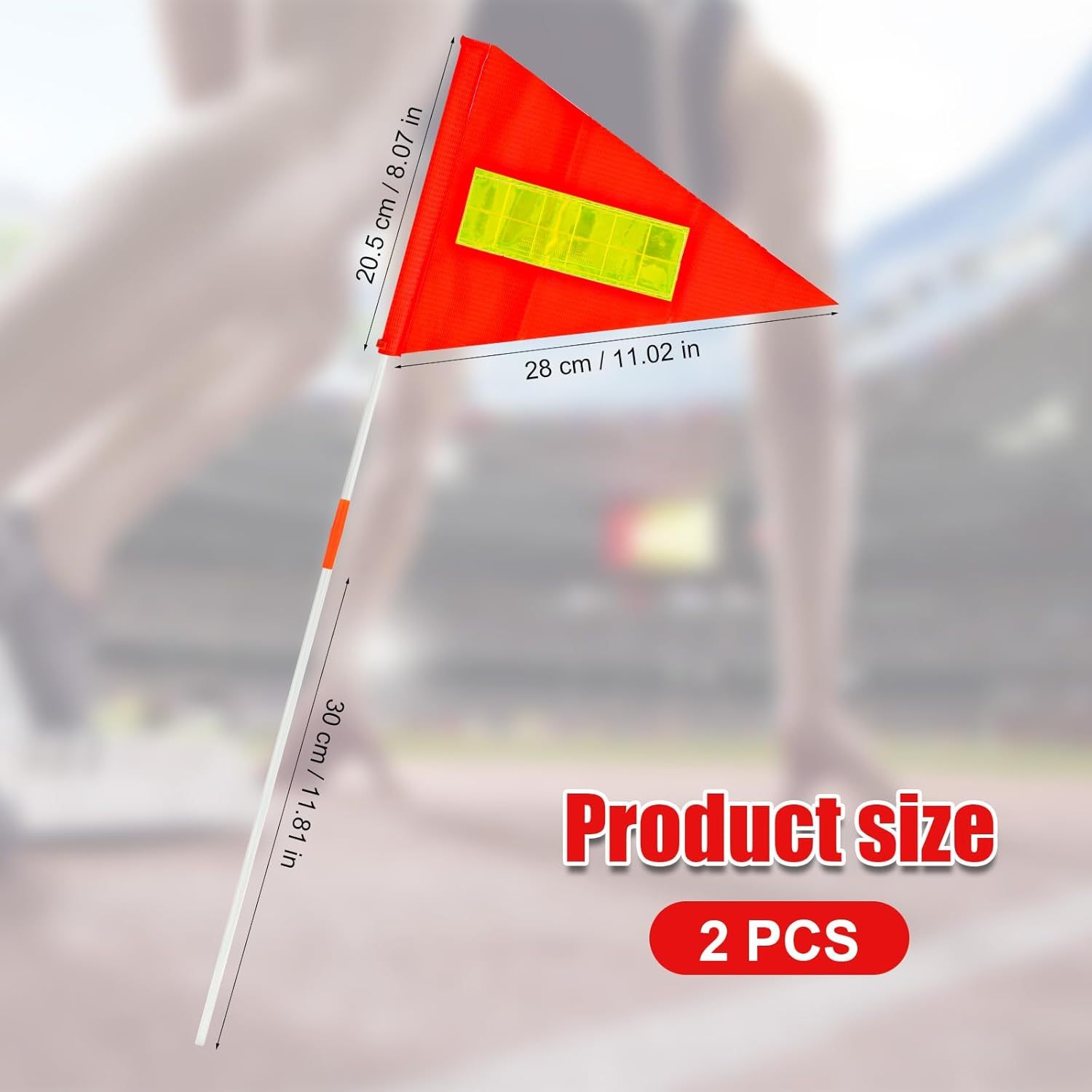 XIHIRCD 2Pcs Safety Flags with Pole, Kid Alert Slow down Signs Neighborhoods Bike Safety Flag with Pole Replacement Easy to Install Orange Safety Flag Warning Signs Compatible with Step 2 image number 2