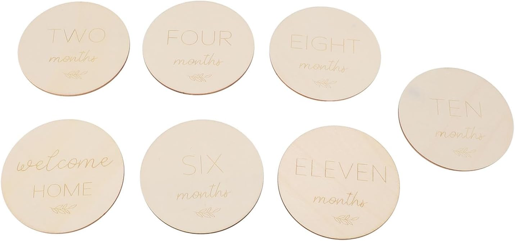 Wooden Baby Monthly Milestone Discs Durable Material Versatile Use Great Photography Props Baby Announcement Signs for Your Growing As image number 4