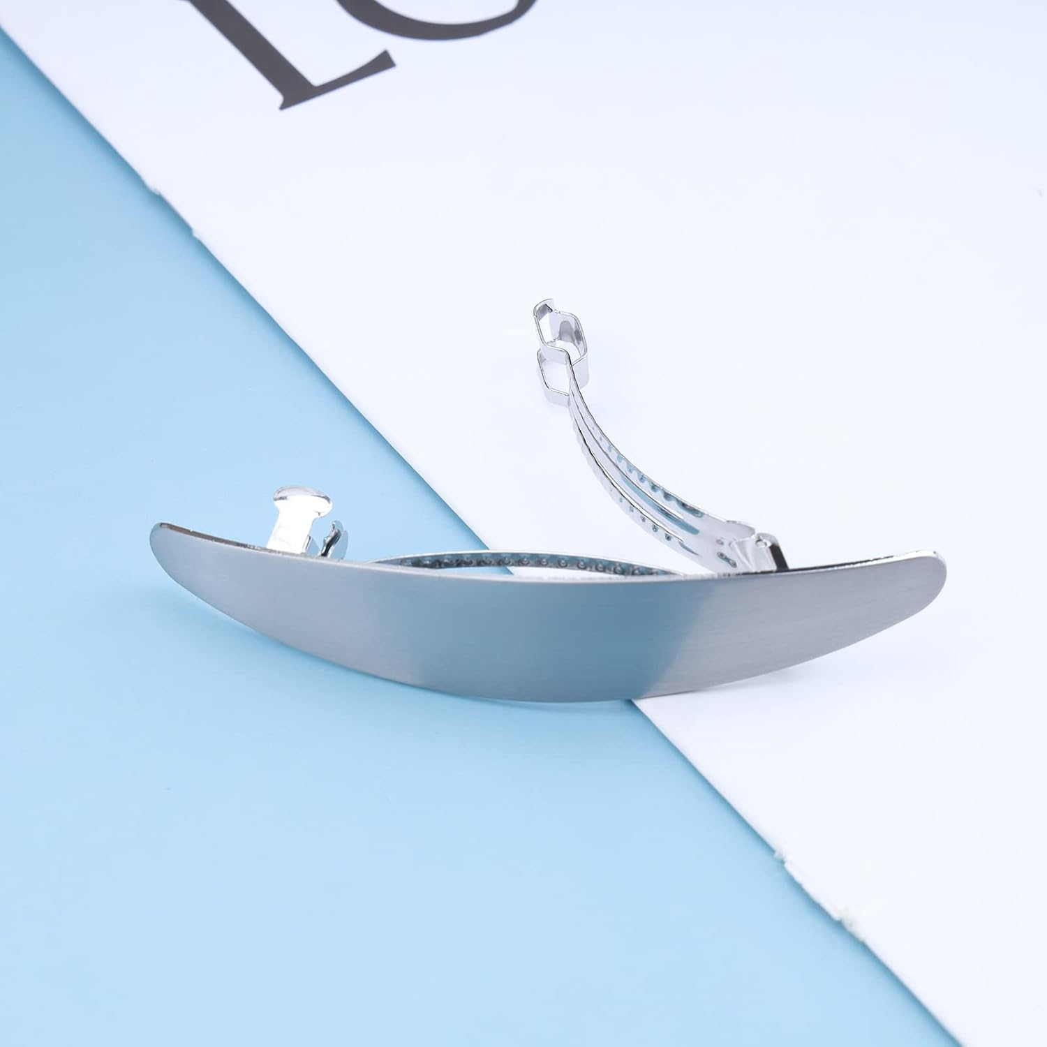 Wendalern Snap Hair Pin Clip Silver Bun Hair Clip Metal Hair Holder Clips Minimalist Hair Clips Decorative Hair Accessories for Women and Girls - Gold image number 3