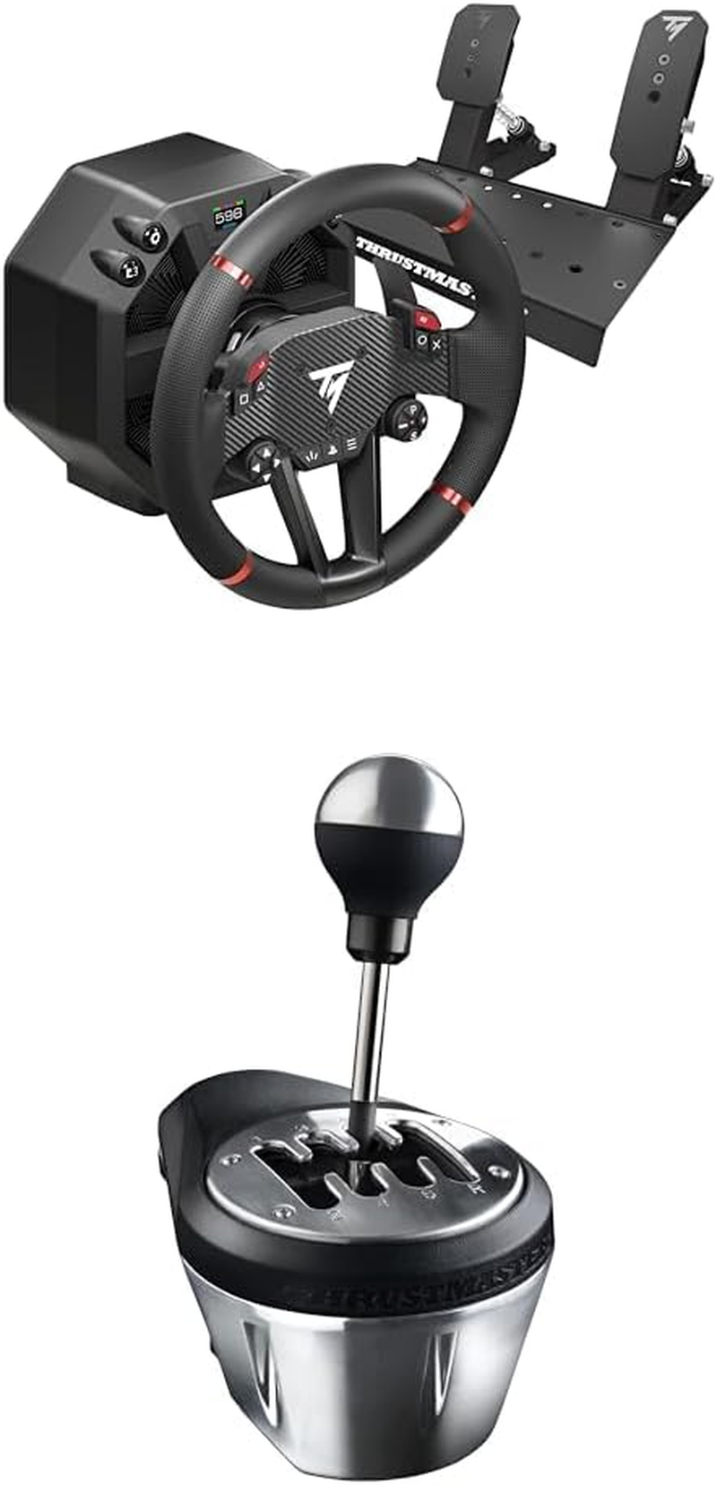 Thrustmaster T598 & TH8A Shifter Add-On Bundle, Direct Axial Drive Force Feedback Racing Wheel 2-Piece Racing Simulator Set (PS5/PS4/PC) image number 4