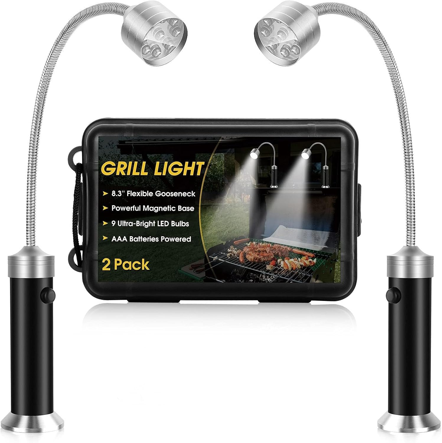 Barbecue Grill Light, Magnetic Base 360&deg; Rotate, Super-Bright, Grilling Gifts for Men, Gifts for Birthday Anniversary, Weather Resistant, Powerful LED BBQ Light 2 Pack image number 6