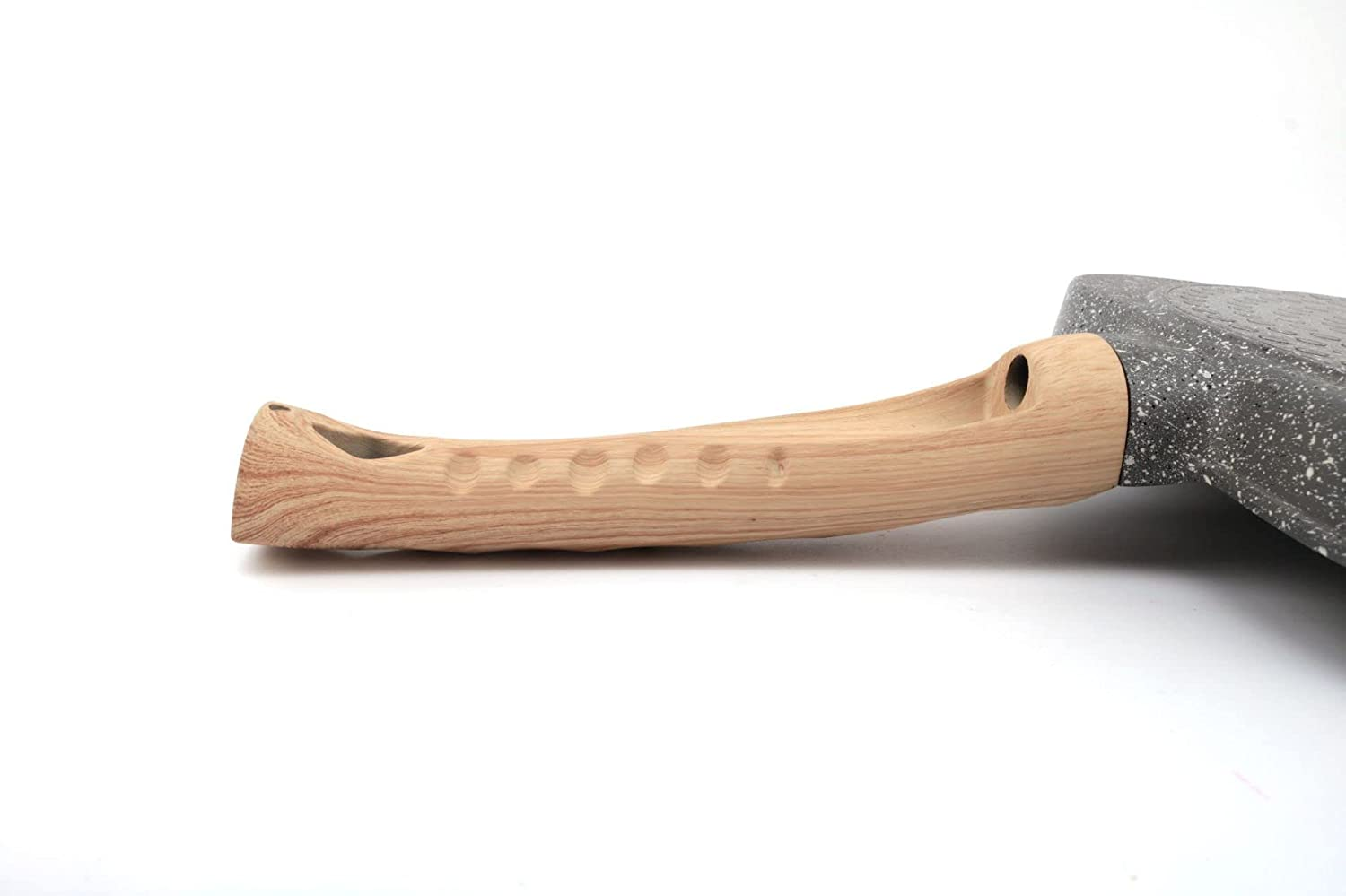 4-Cup Non-Stick Egg Frying Aluminum Alloy Pan,Omelette Egg Pan Pancake,Wooden Handle,Cookware for Gas or Induction Stoves image number 6