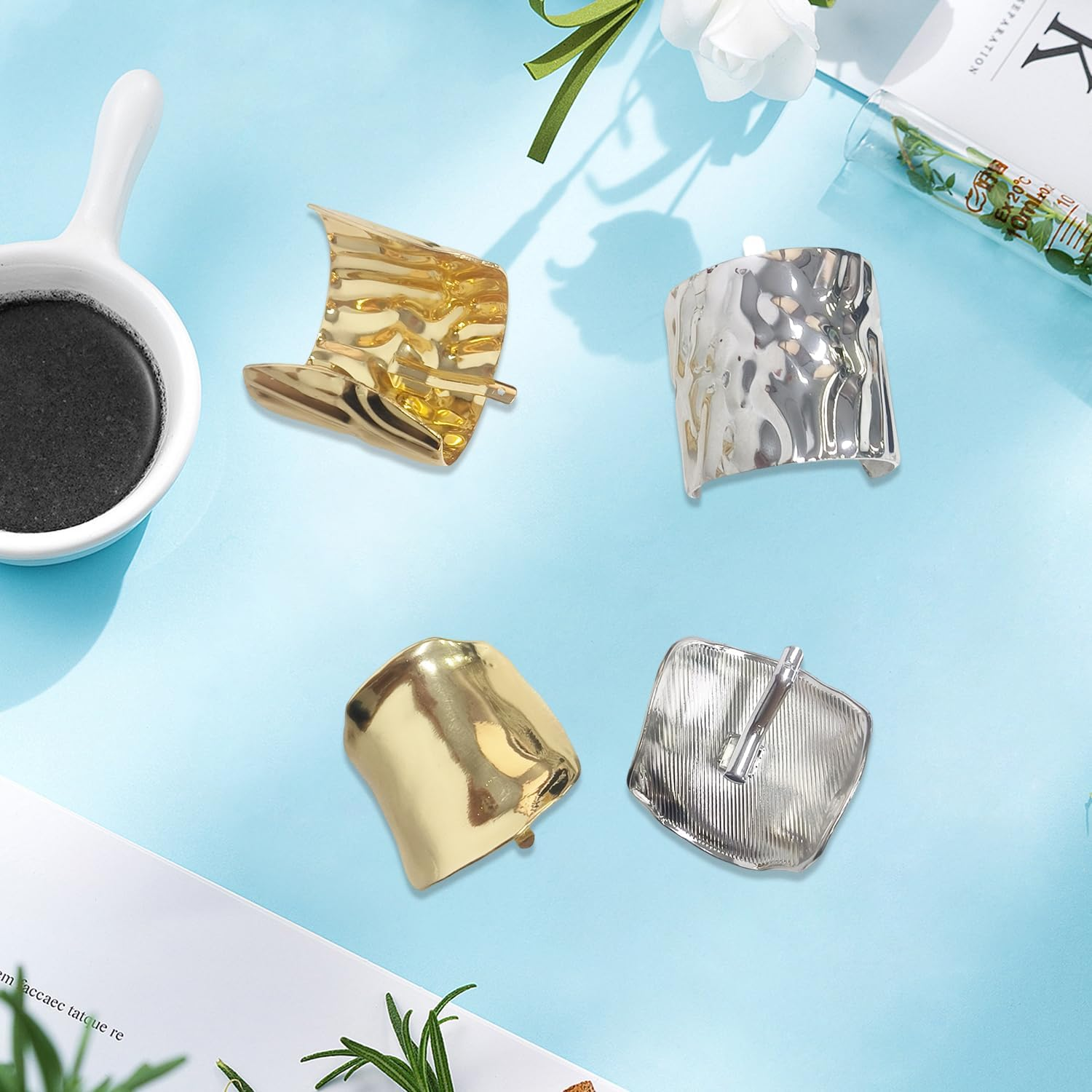 4 Pieces Metal Hair Accessories, Simple and Fashionable Hair Accessories, Geometric Design Hair Accessories, Women'S Hair Accessories, Accessories for Hairstyle Decoration. image number 1