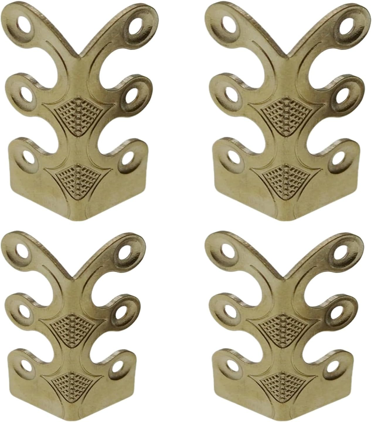 Brass Corner Protectors, Antique Trim Edge Corner Protectors, Edge Safety Guard Protectors, Elegant Brass Skirting Corner Vanities, Skirting Boards, Tables (Bronze, 4PCS)