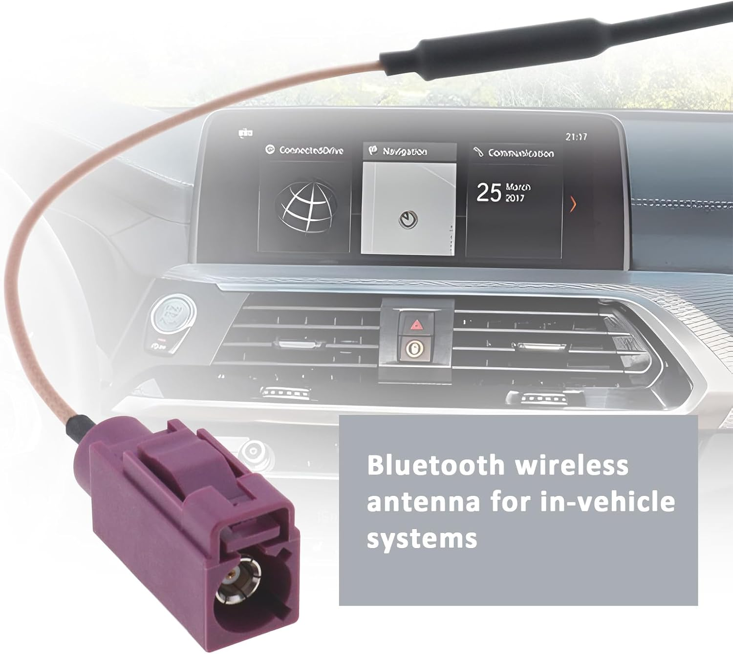 1 X Car Antenna Bluetooth Wifi Fakra Antenna Adapter Connector Cable Compatible with BMW NBT EVO ID4 ID5 ID6 I-Drive Carplay Retrofit image number 4