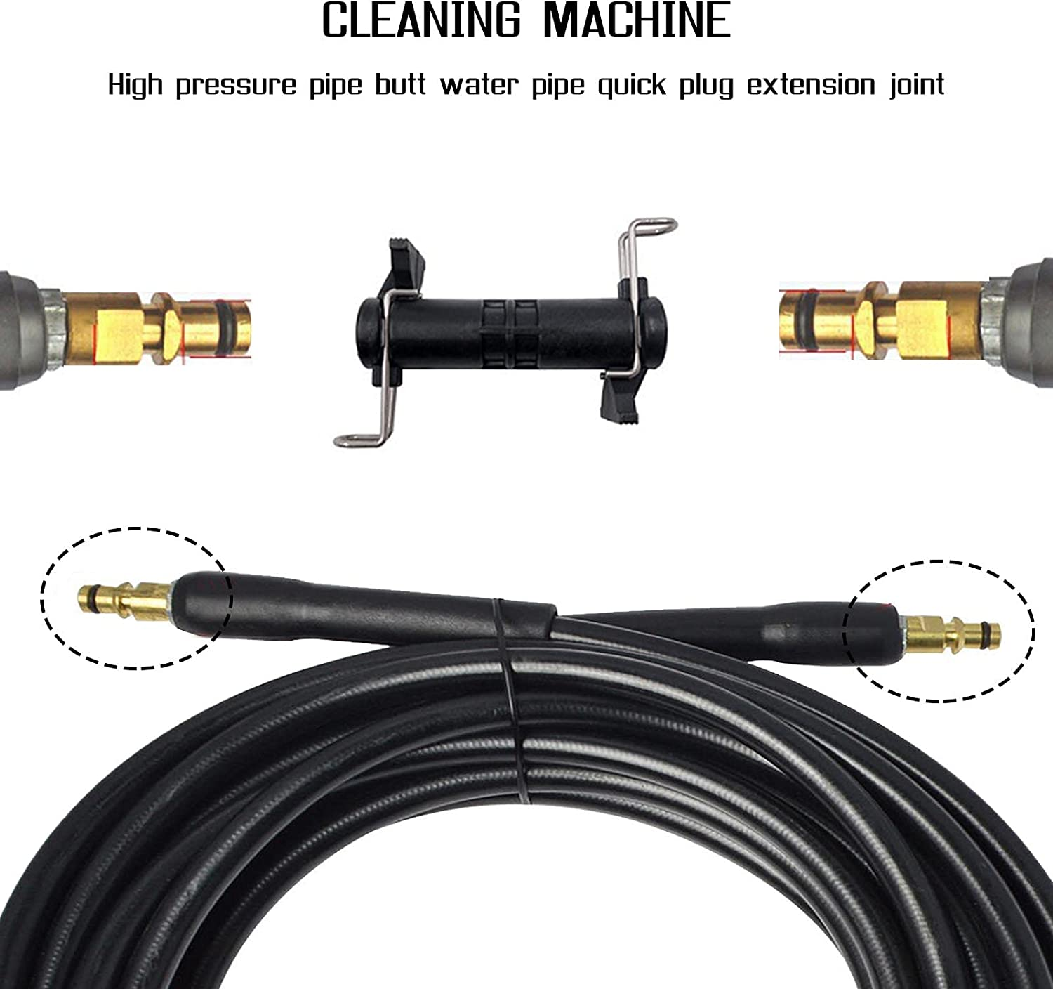SING F LTD High Pressure Washer Water Cleaning Hose Extension Connector Joiner Adapter Compatible with Karcher K2 K3 K4 K5 K6 K7 image number 3
