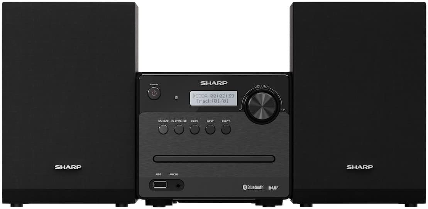 SHARP XL-B515D(BK) Micro Sound System 40W with DAB+ Digital & FM Radio, Bluetooth, USB, Aux & CD Playback &ndash; Black image number 2