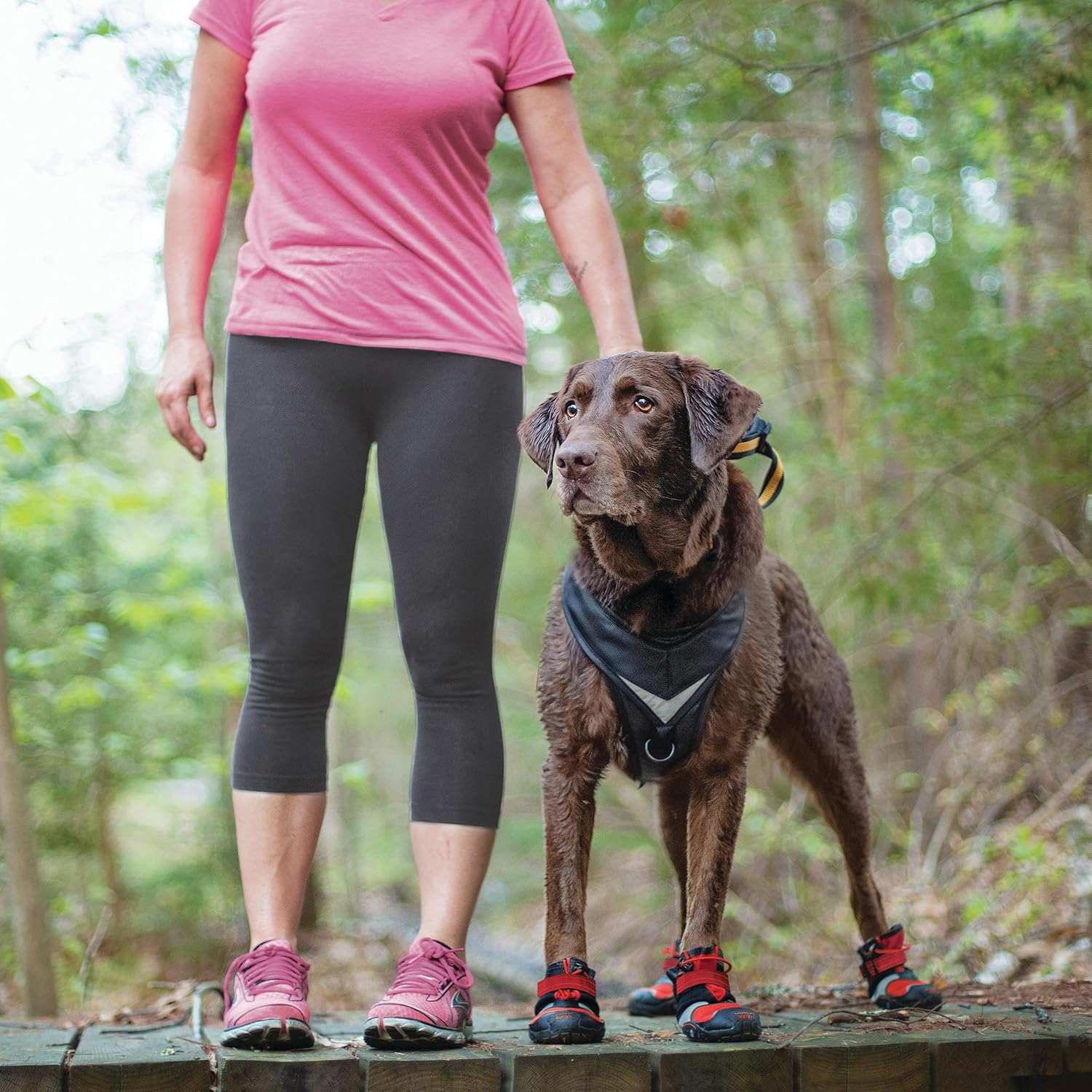Kurgo Blaze Cross Dog Shoes - All Season Paw Protection - Waterproof, Reflective, Non-Slip - Includes 2 Shoes - Grey - S