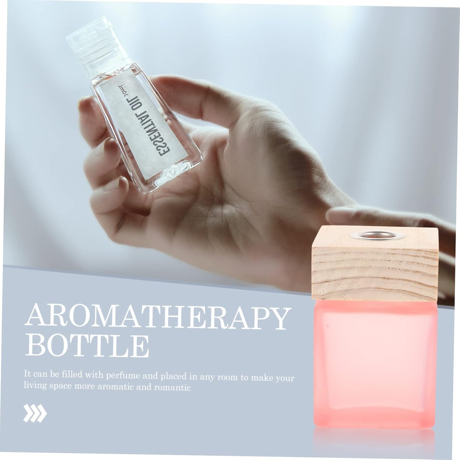 Amosfun 2Pcs Aromatherapy Bottle Delicate Design Glass Empty Bottle for Essential Oils and Perfumes for Home Aromatherapy image number 1