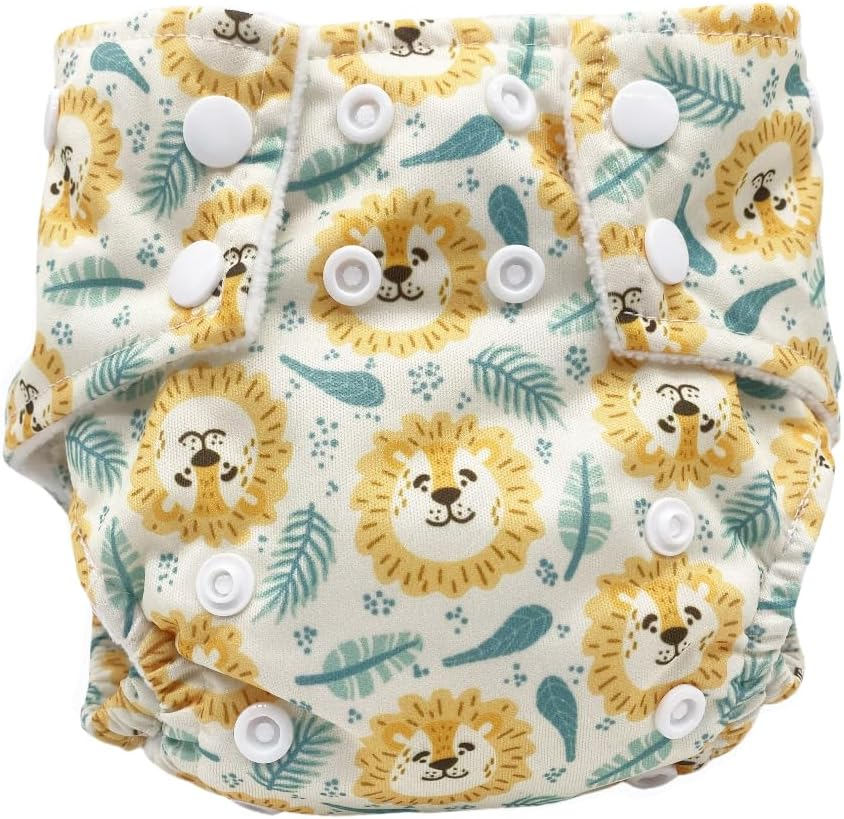 Big Softies Reusable Nappy with Insert Absorber-Lion image number 4
