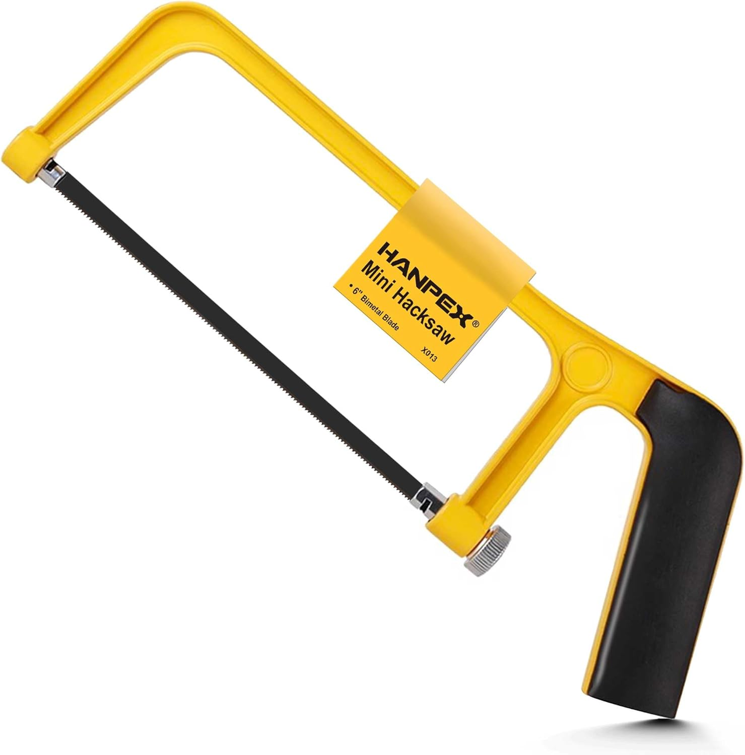 Hanpex 15Cm Mini Hacksaw Frame - 150Mm Extra Fine Cut Junior Hack Saw with Bi-Metal Blade for Metal and Wood