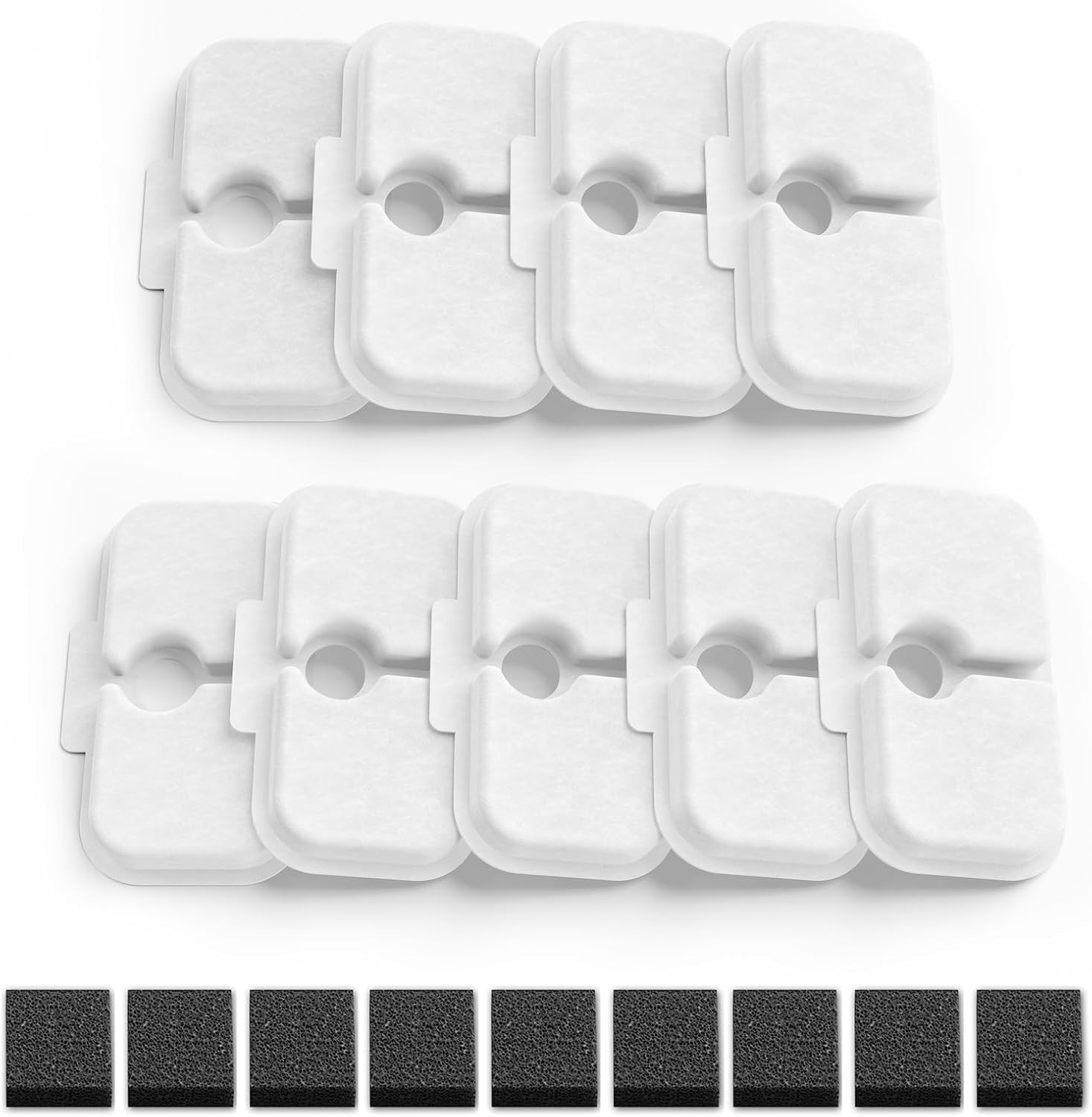 SAMANIJA 9- Pack Cat Fountain Filter Replacement with Pre-Filter Sponges, Compatible with PETLIBRO 2.5L/84Oz Cat Water Fountain PLWF005/PLWF115 image number 3