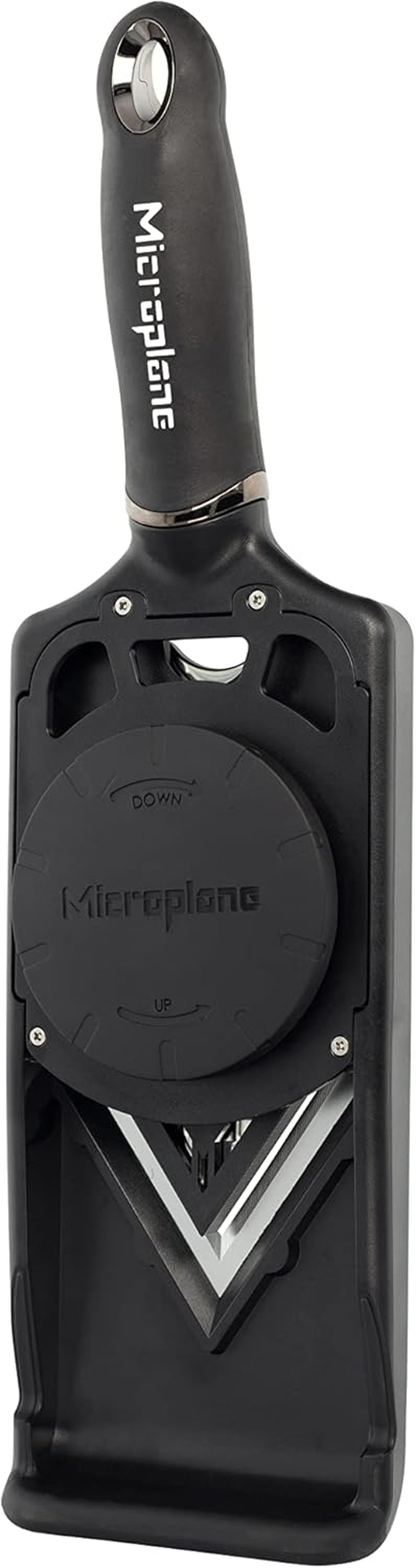 Microplane Adjustable V-Blade Slicer with Julienne Feature Stainless Steel/Black image number 3