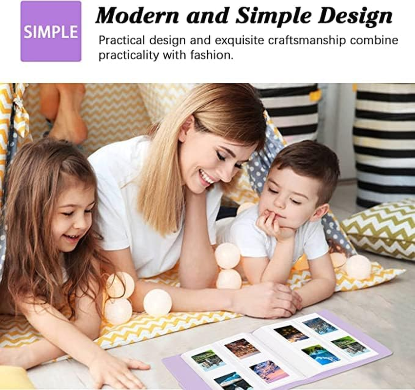 256 Pockets Photo Album, Mini Instant Photo Album Picture Case for Fujifilm Instax Film 7 8 9 11 Instant Cameras, 3 Inch Card Binder Pockets Photo Card Binder, Family Albums for Polaroid Kodak HP(PK) - Pk image number 3