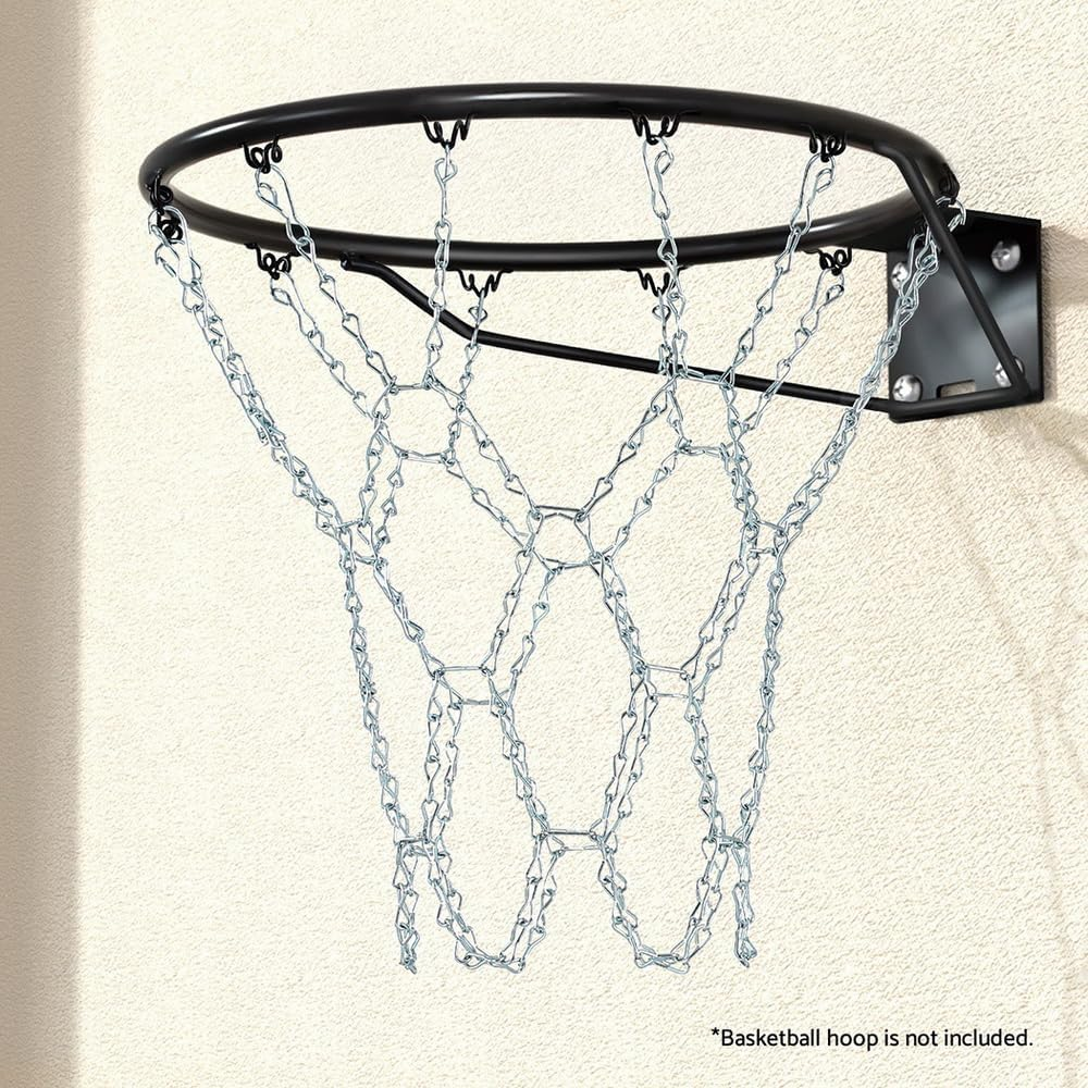 Everfit Basketball Ring Metal Braided Chain Net Official Size Rims Hoop 12 Loop image number 3