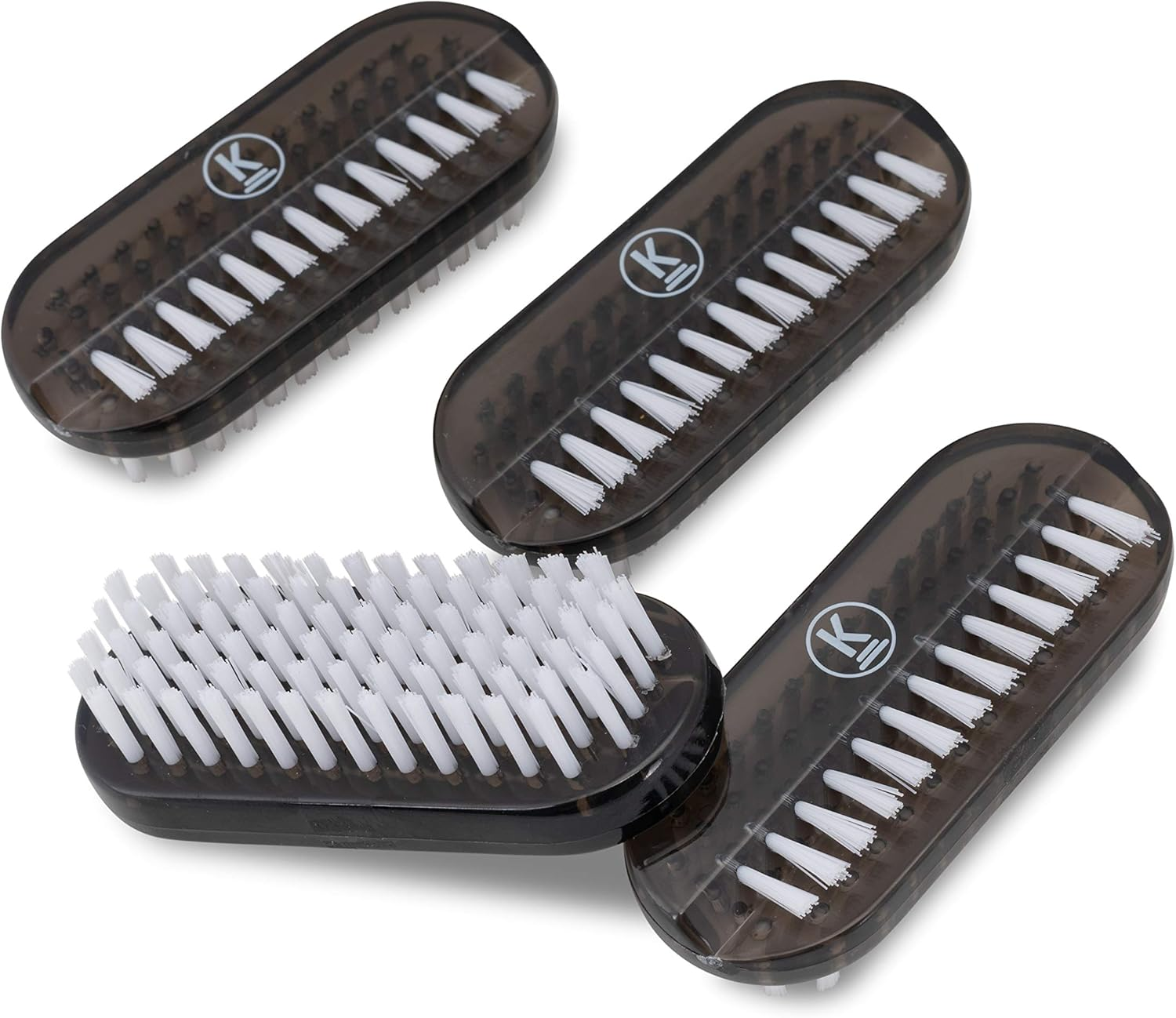 K-Pro Hand Nail Brush Hand Brush for Gel Nails Plastic Black Set of 4 image number 1